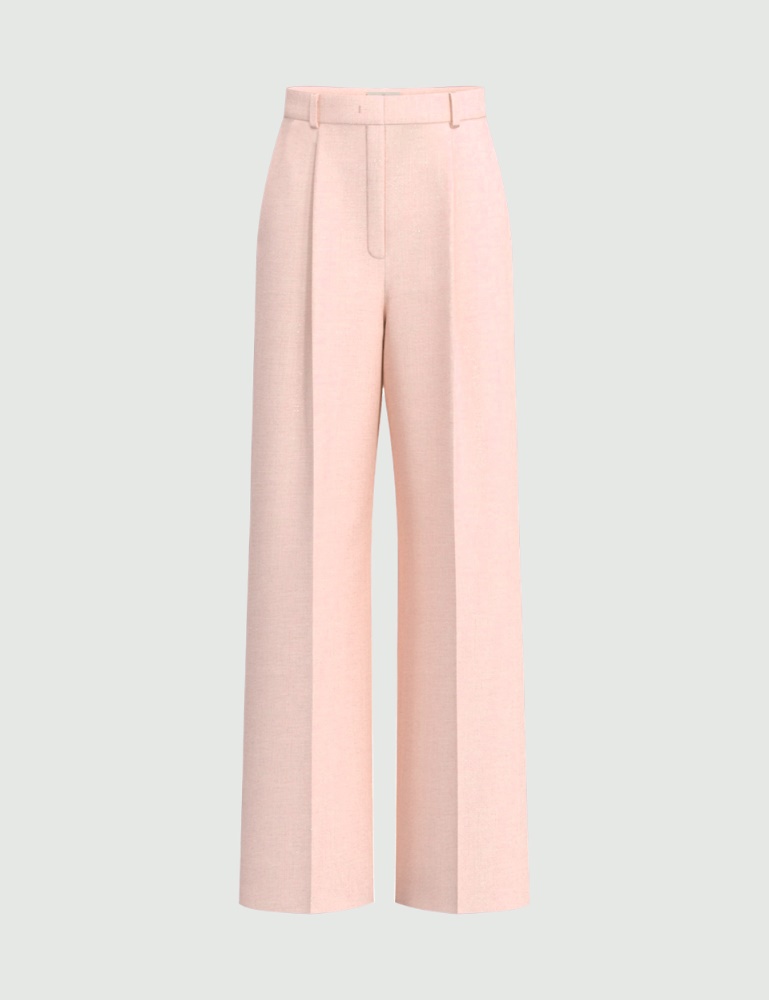 Lamé-adorned viscose trousers - Emme - 5