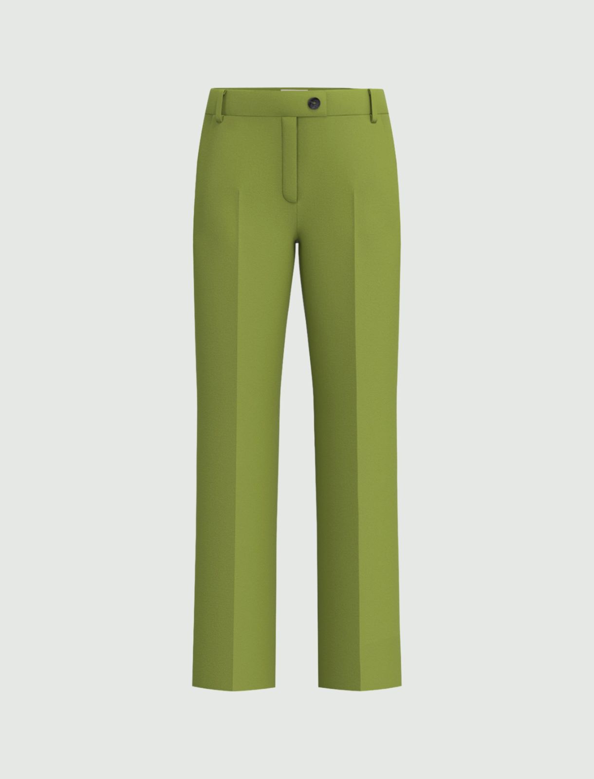 Straight-fit stretch fabric trousers - GREEN - Emme - 4