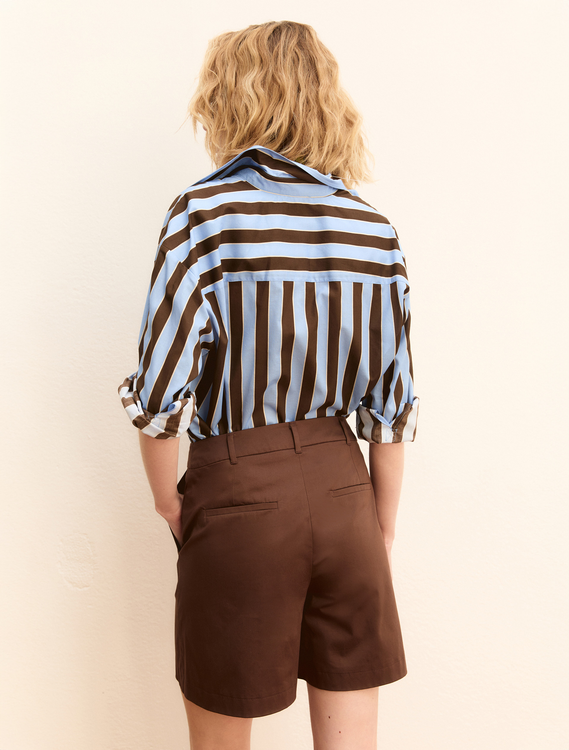 Stretch satin shorts - COFFEE - Emme - 3