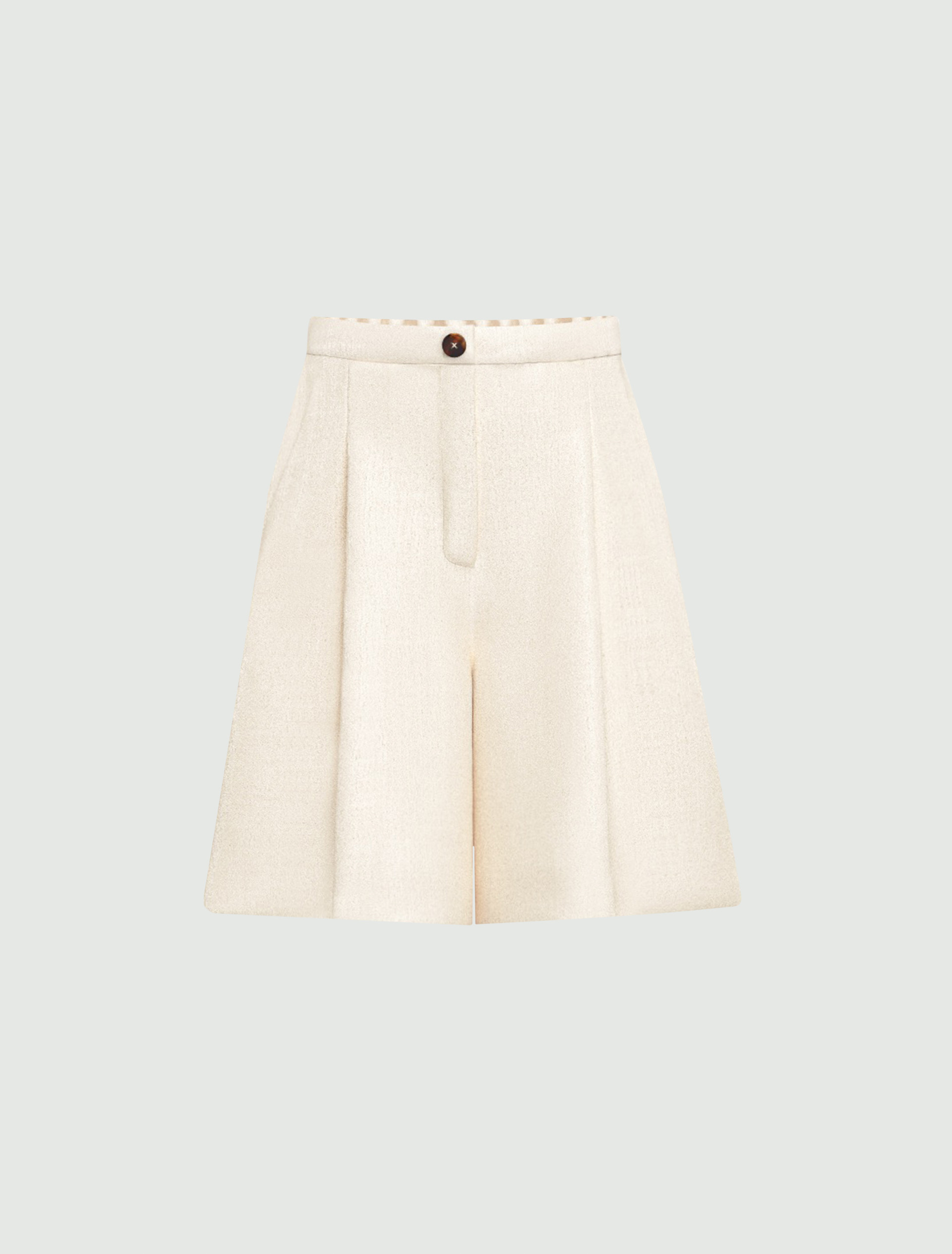 Flowing Bermuda shorts - WOOL WHITE - Emme - 4