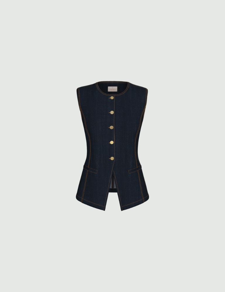 Slim-fit denim gilet - Emme - 4
