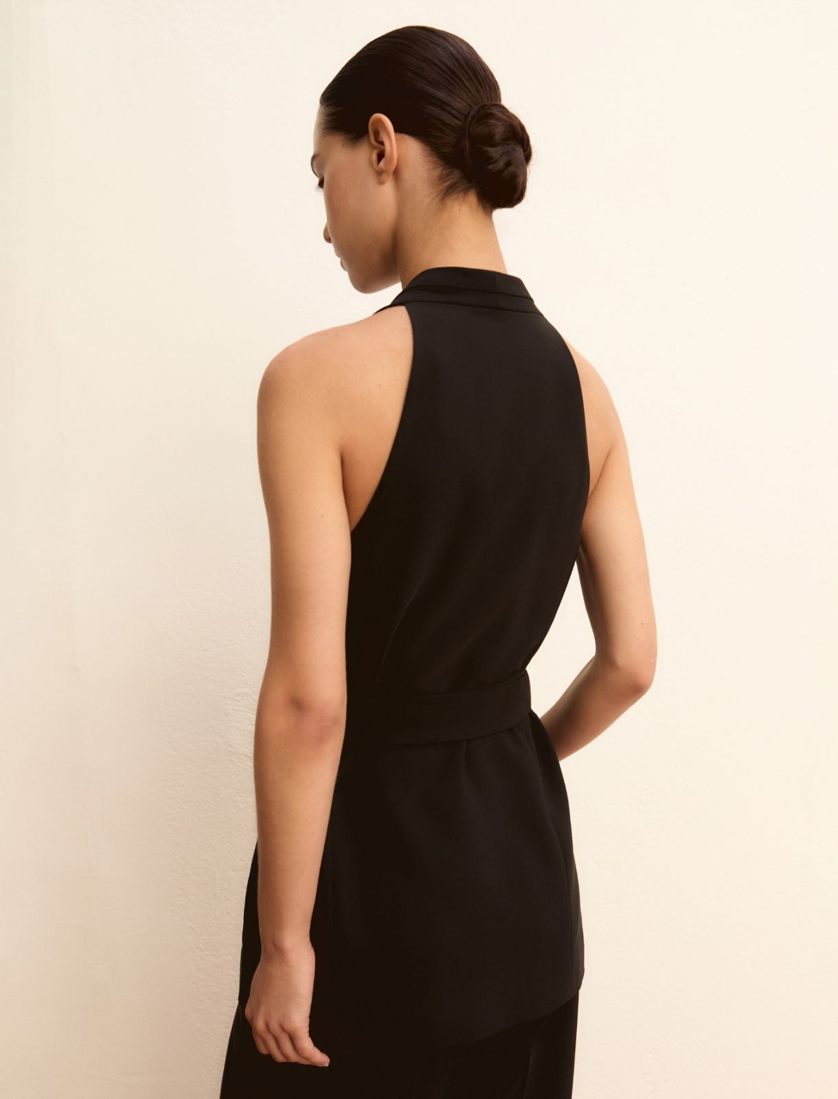 Sleeveless criss-cross top - BLACK - Emme - 2