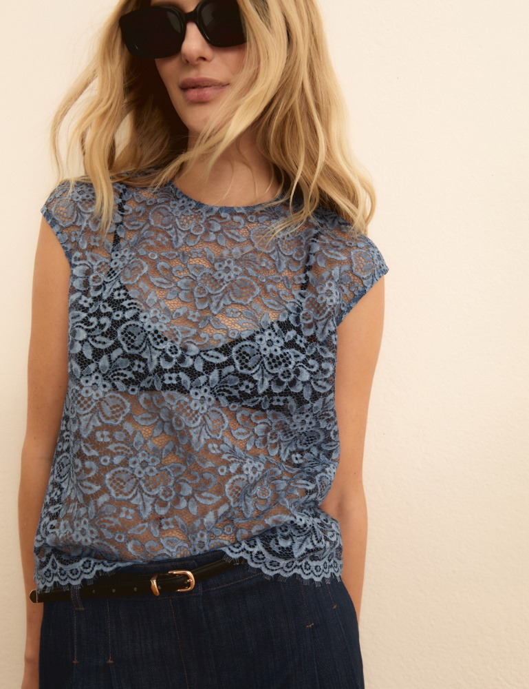 Sleeveless lace top - Emme - 5