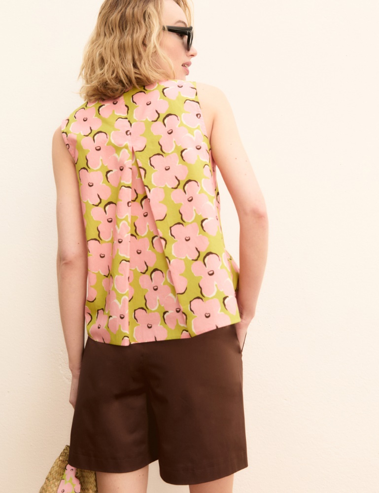 Sleeveless muslin top - Emme - 5