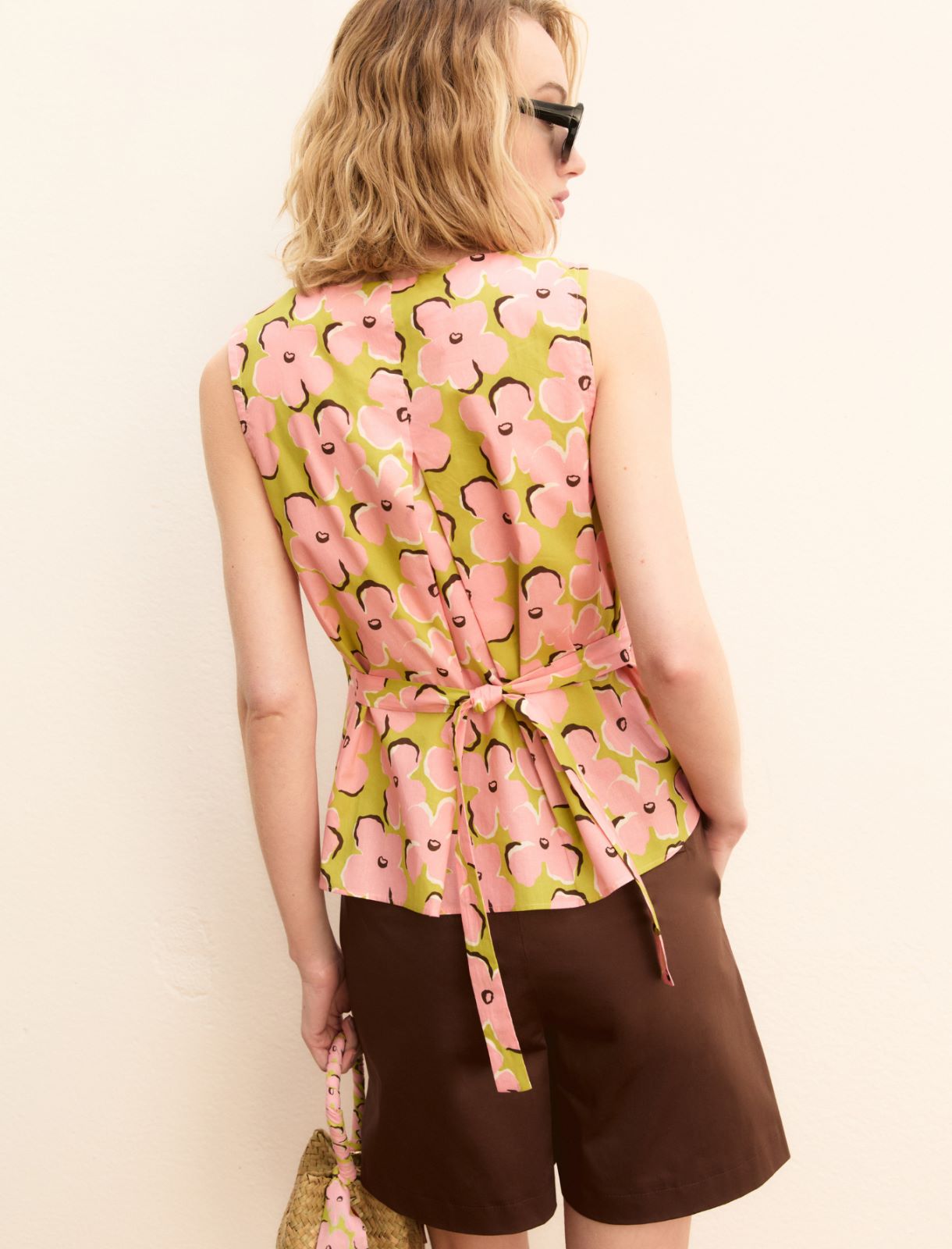 Sleeveless muslin top - APPLE GREEN - Emme - 6
