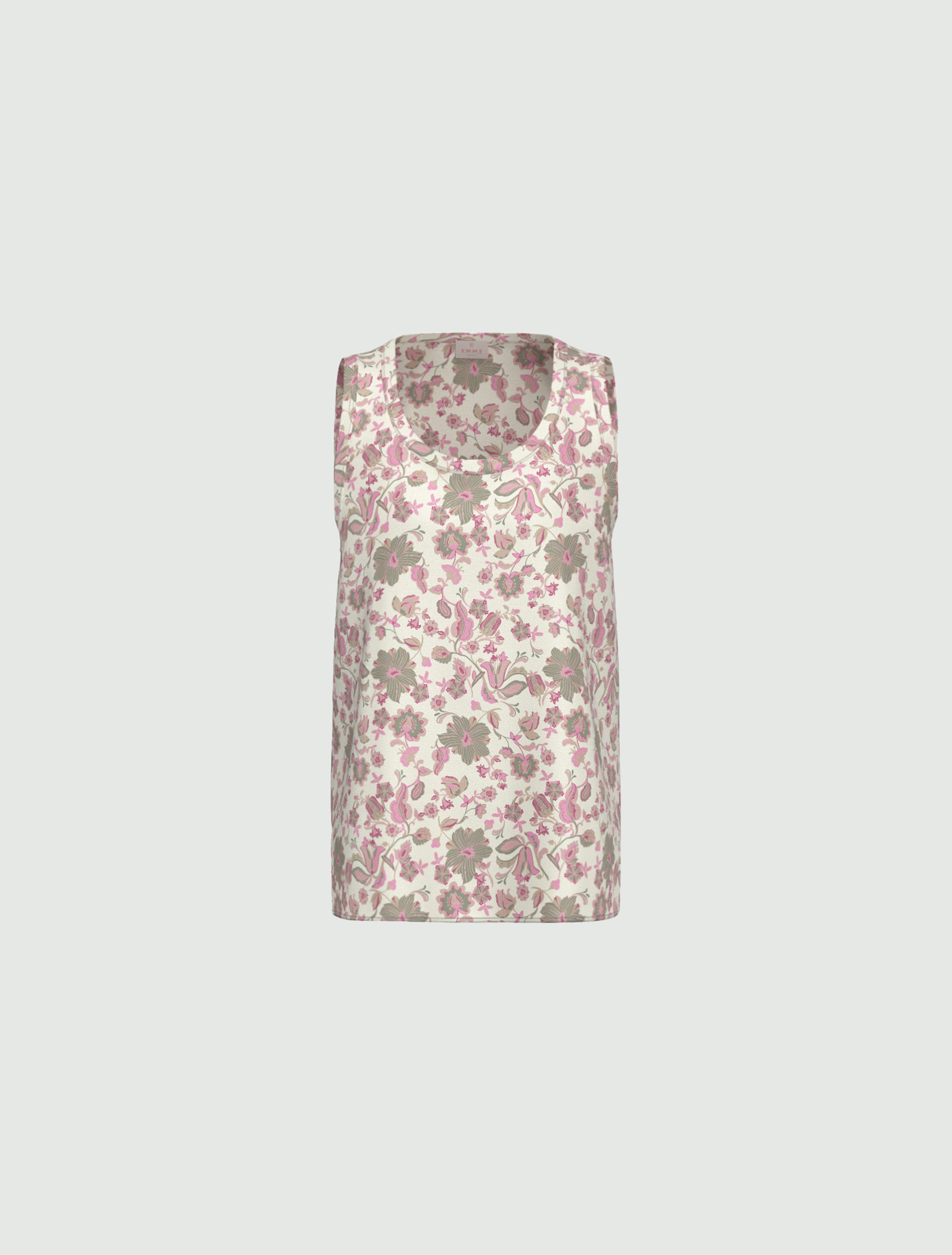 Printed twill vest top - PEARL ROSE - Emme - 4