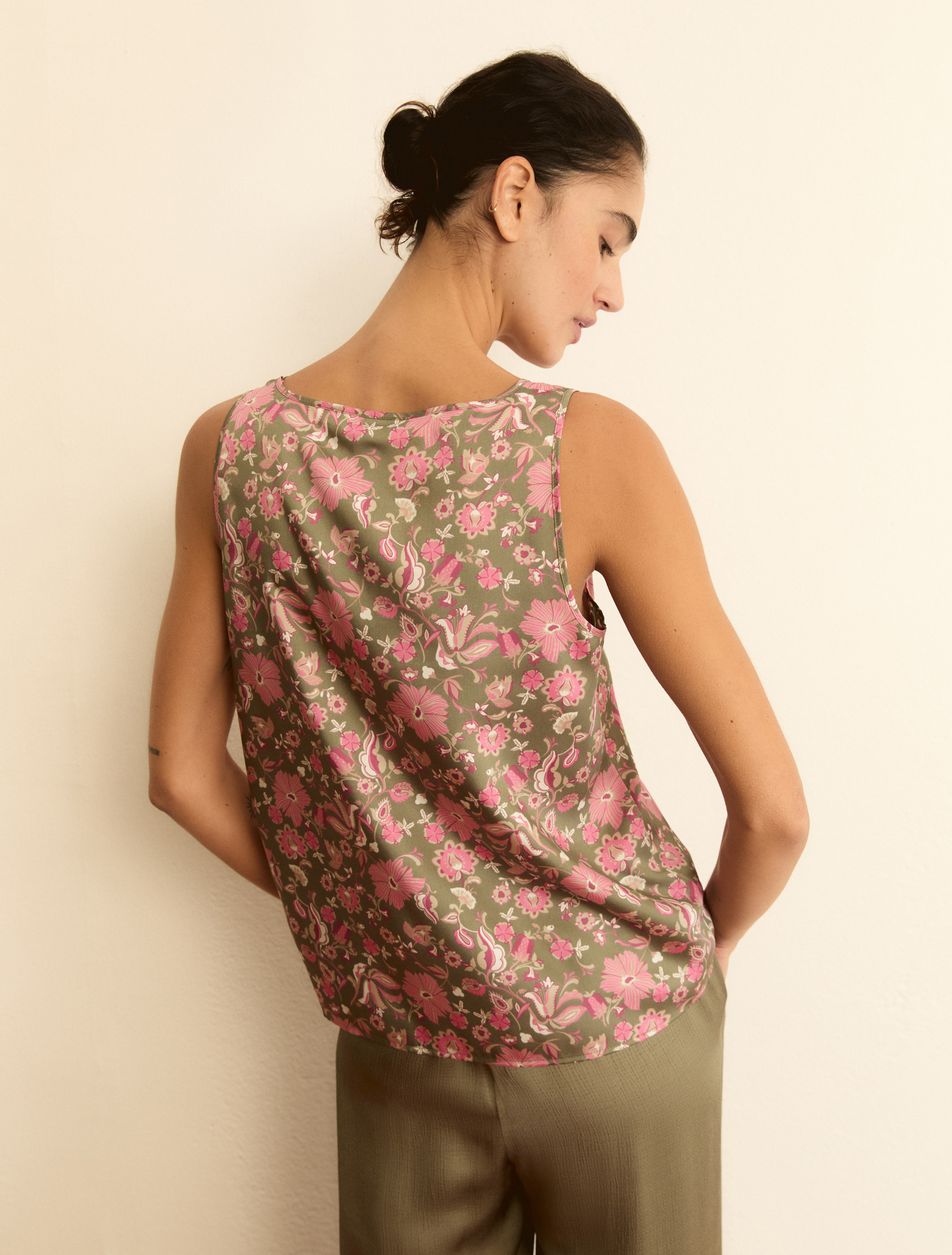 Canotta in twill stampato - VERDE SOTTOBOSCO - Emme - 3