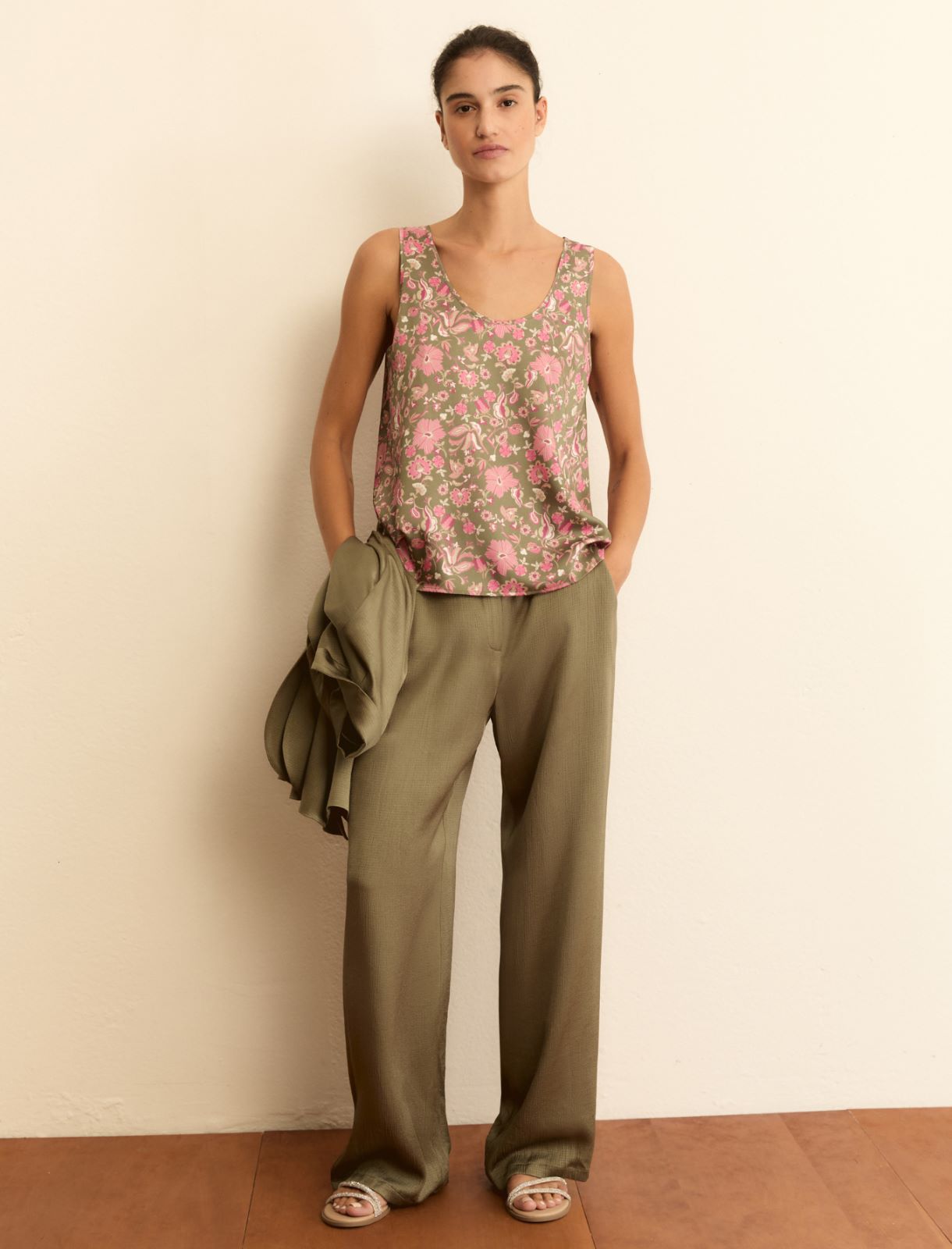 Canotta in twill stampato - VERDE SOTTOBOSCO - Emme - 2