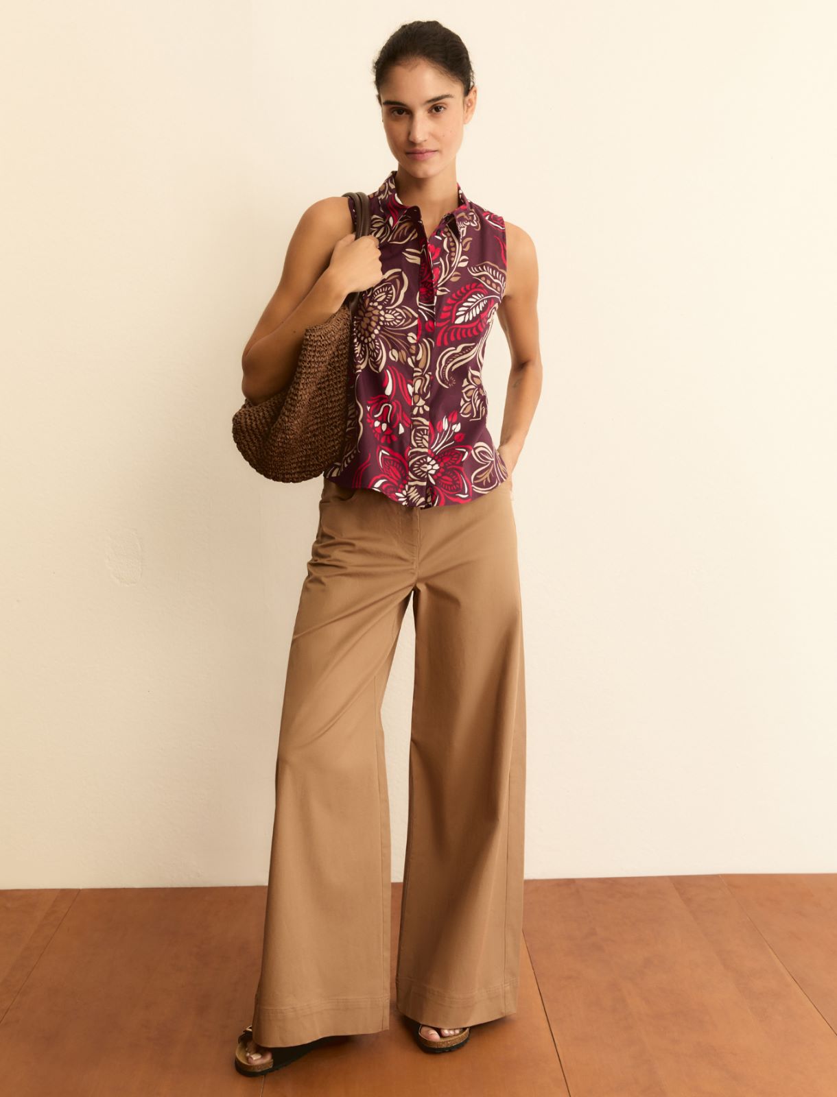 Sleeveless printed poplin shirt - MUST - Emme - 2