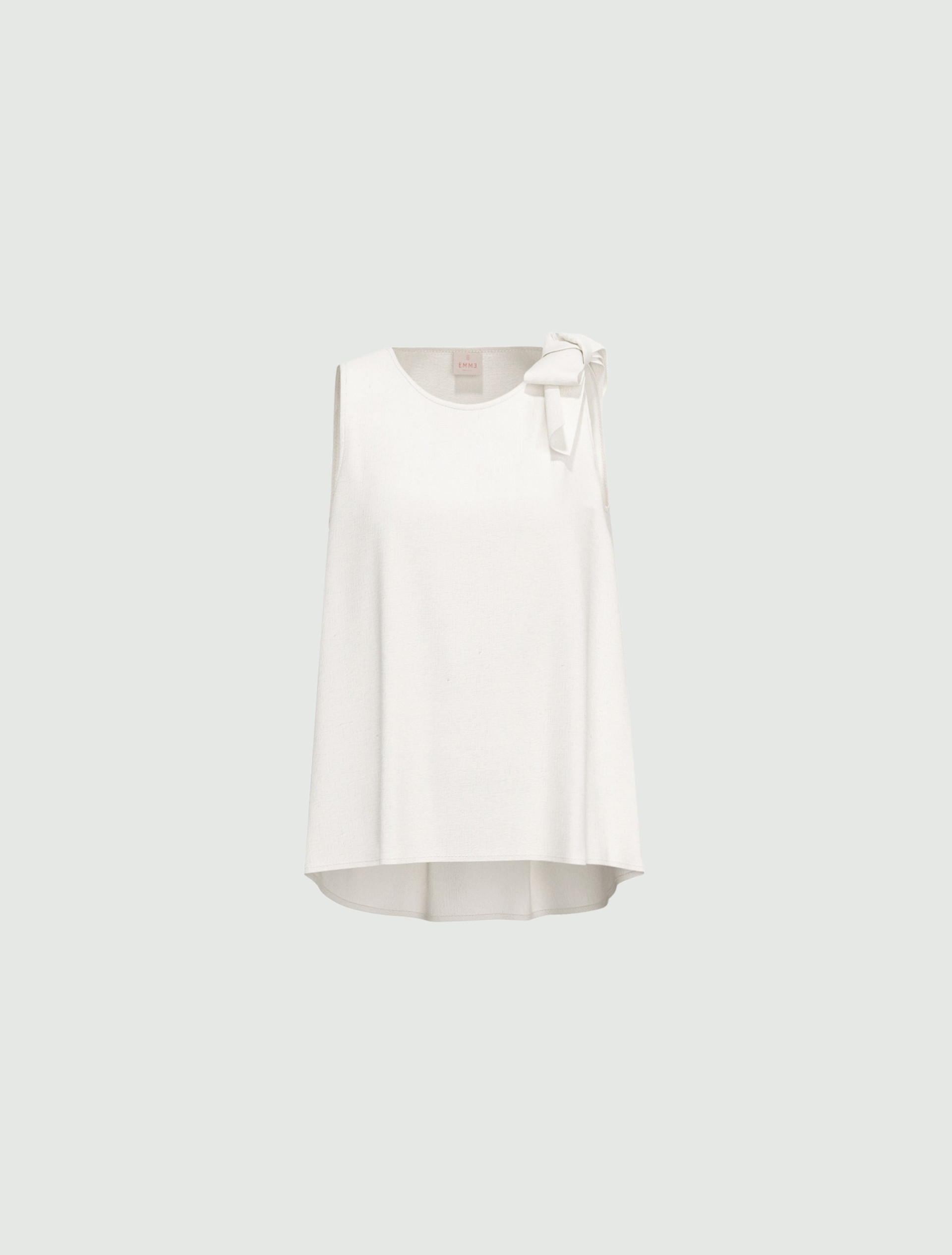 Bow-detail muslin top - WHITE - Emme - 4