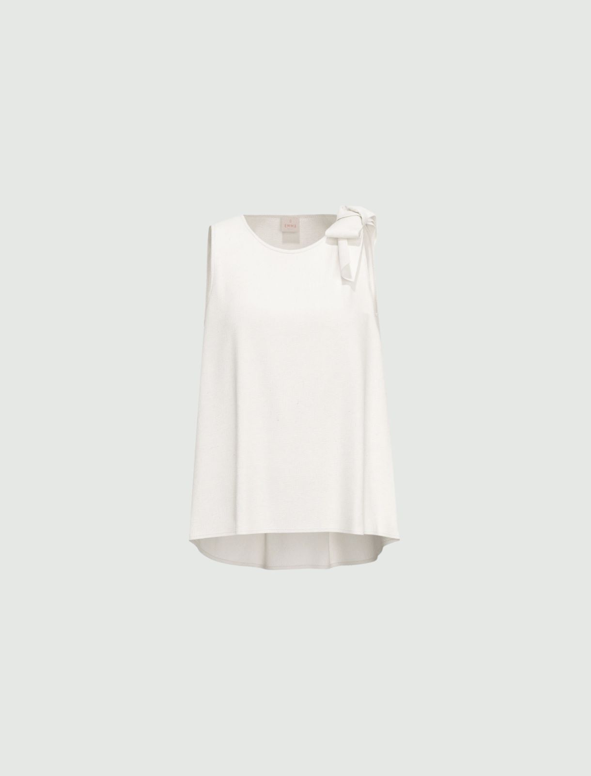 Bow-detail muslin top - WHITE - Emme - 4