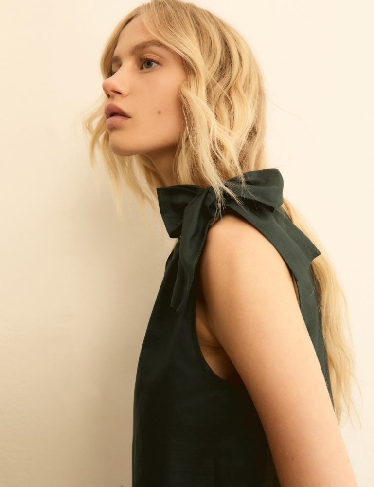 Bow-detail muslin top - Emme - 5