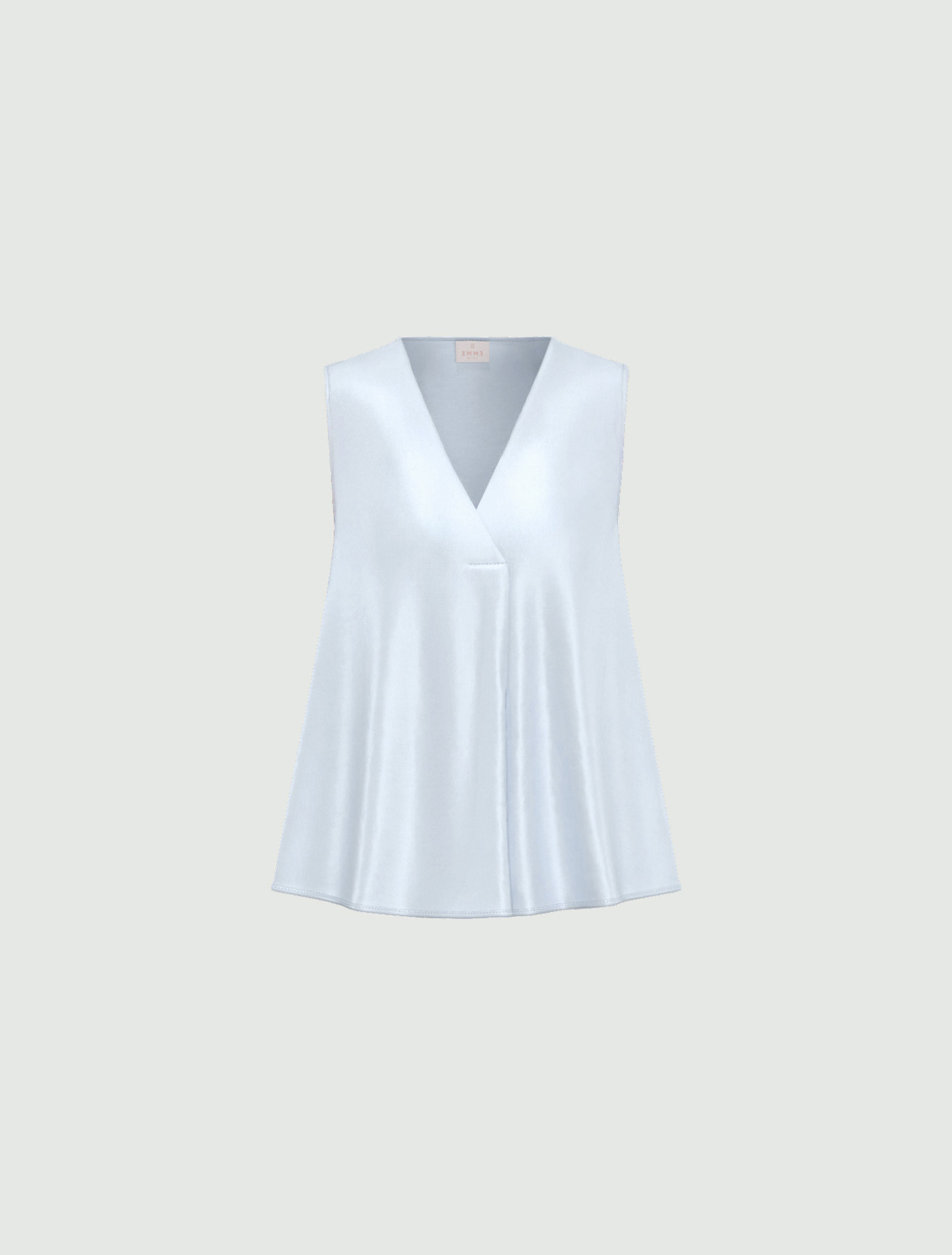 Flared Lyocell top - LIGHT BLUE - Emme - 4