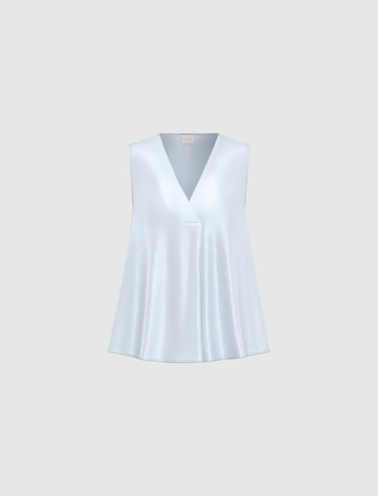 Flared Lyocell top - LIGHT BLUE - Emme - 4