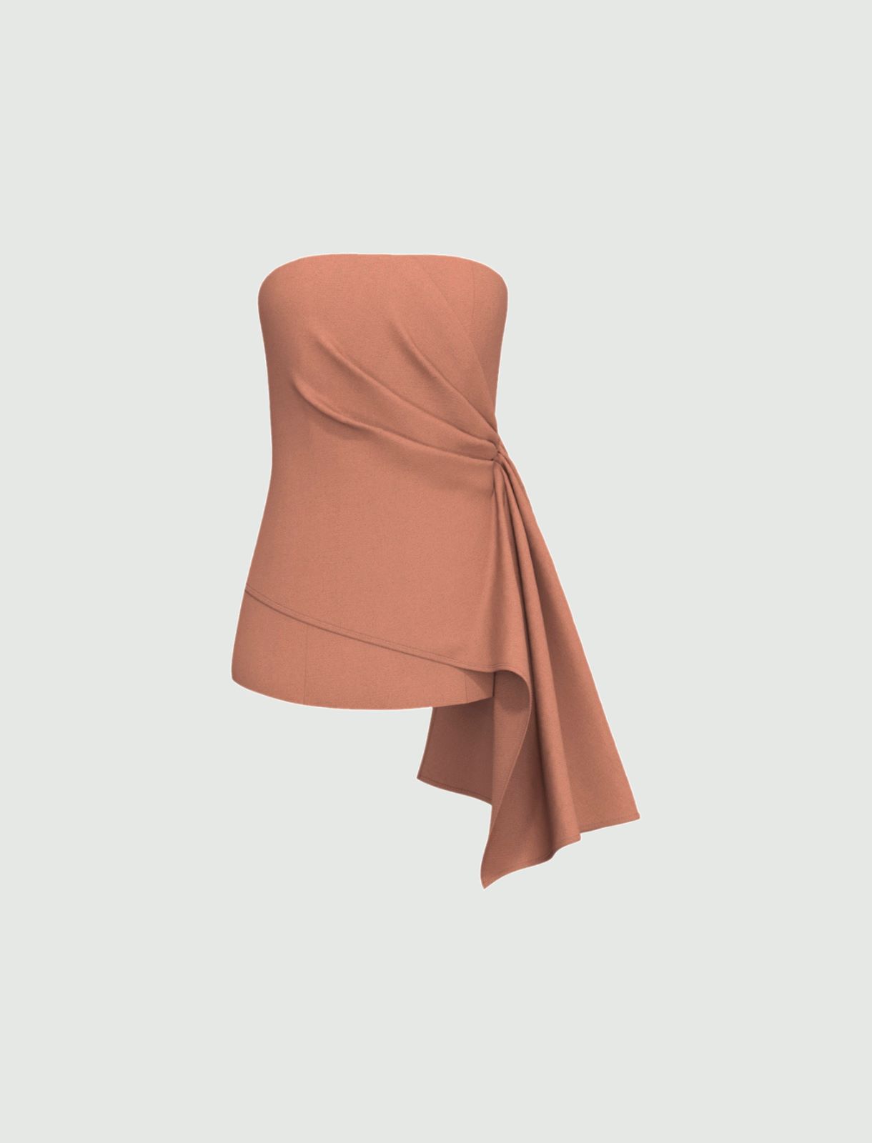 Asymmetrical corset top - MAUVE - Emme - 4