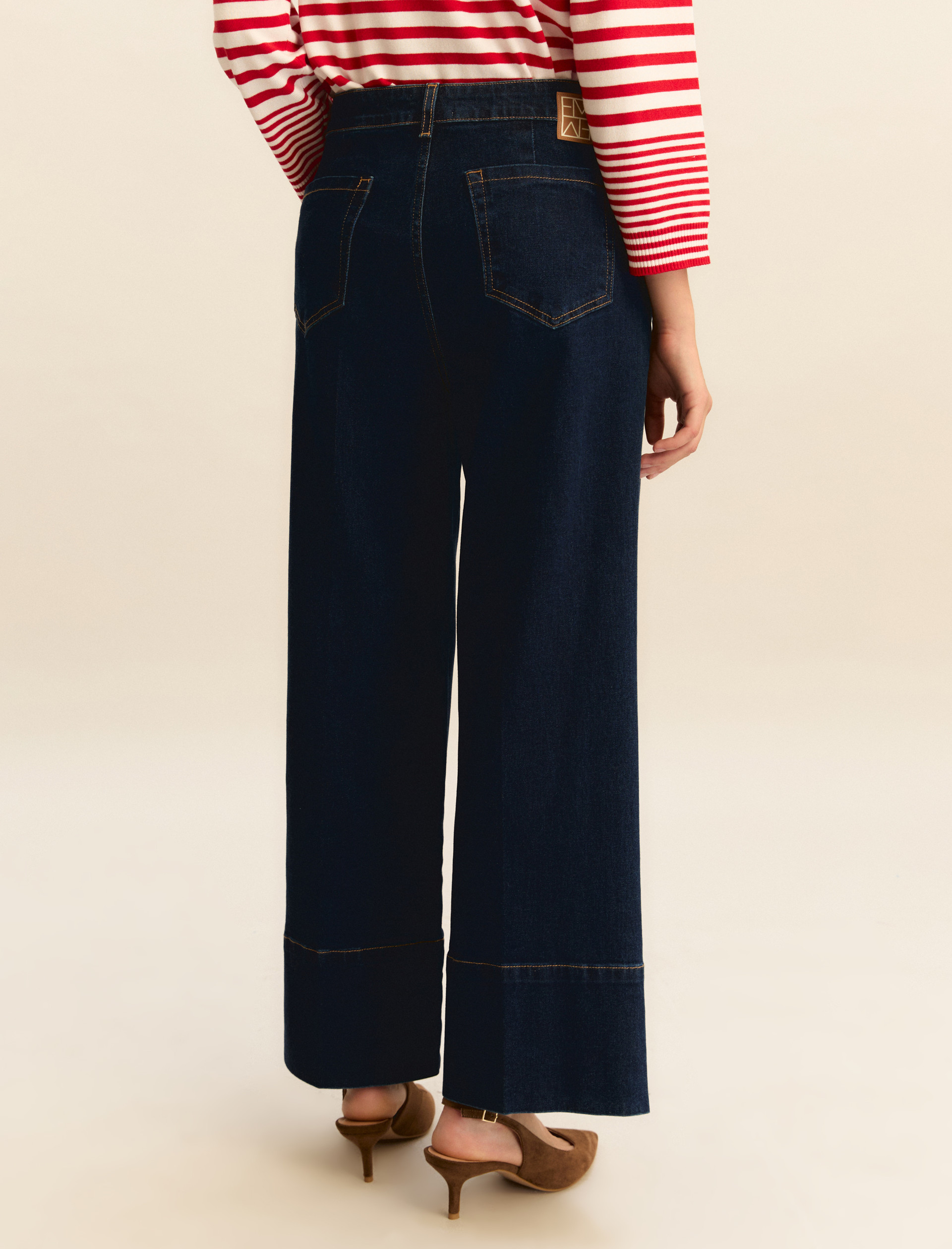 Denim cropped ampio - BLU NOTTE - Emme - 3