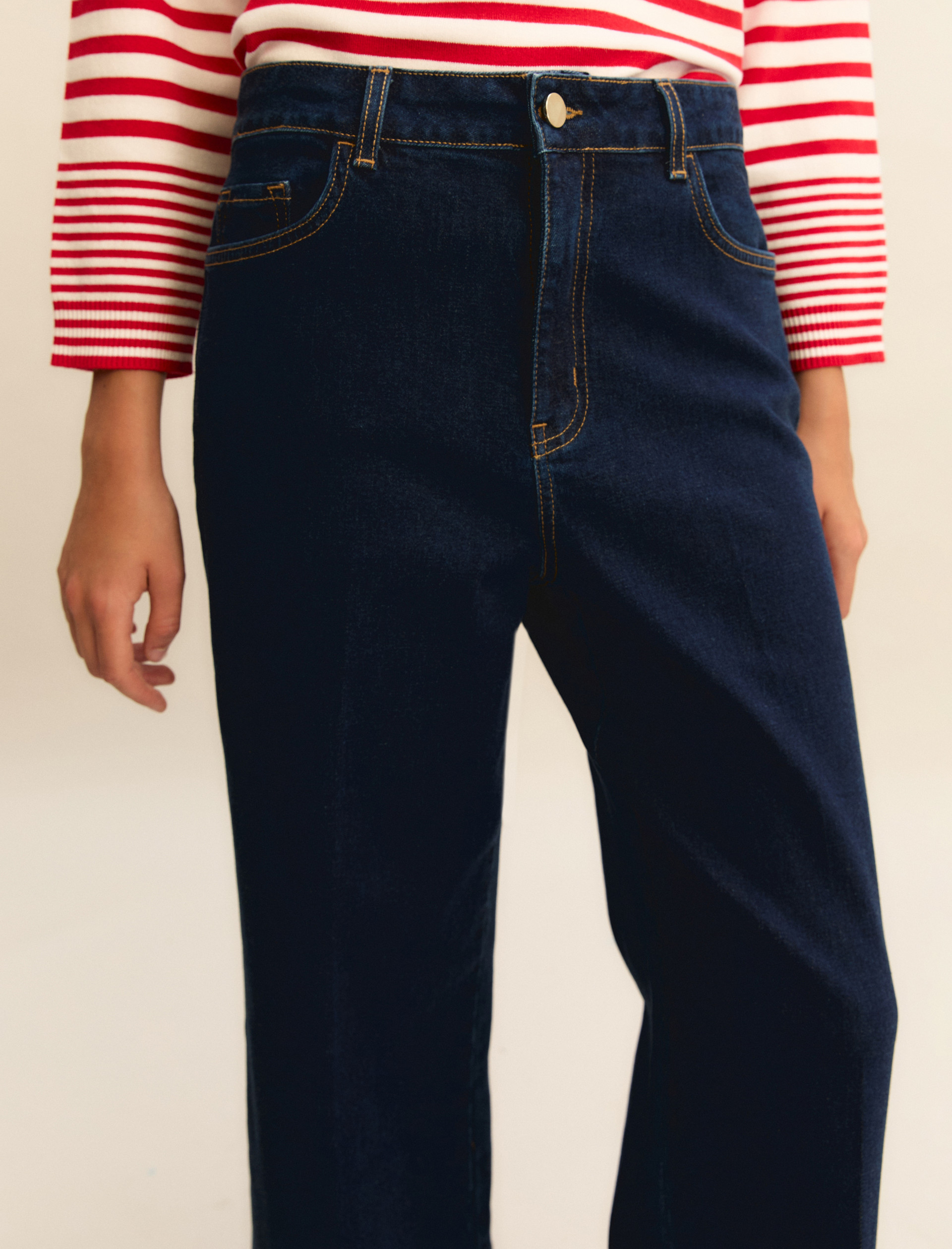 Denim cropped ampio - BLU NOTTE - Emme - 5