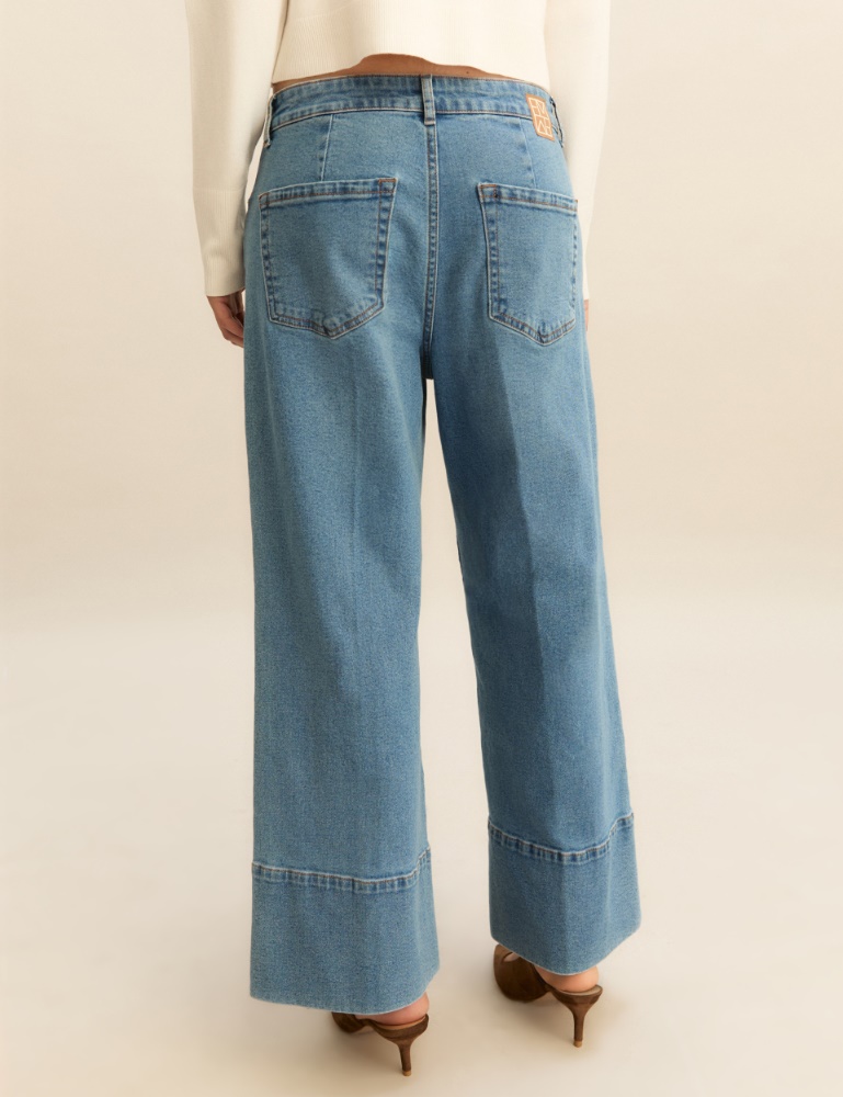Denim cropped ampio - Emme - 3