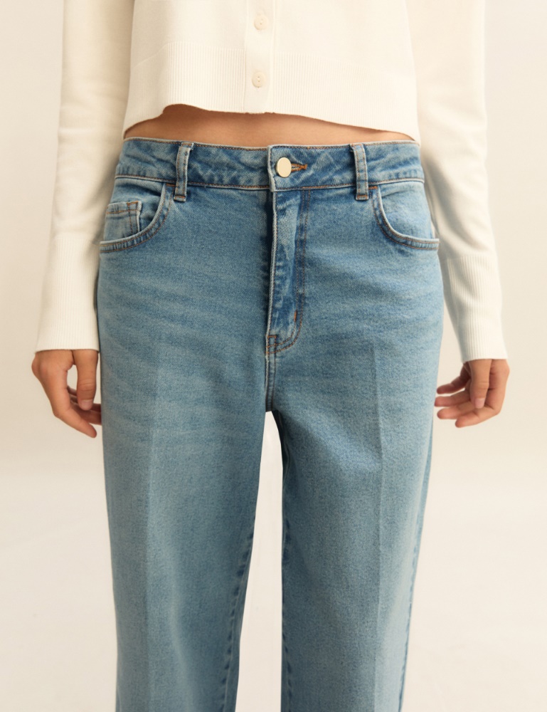 Denim cropped ampio - Emme - 5