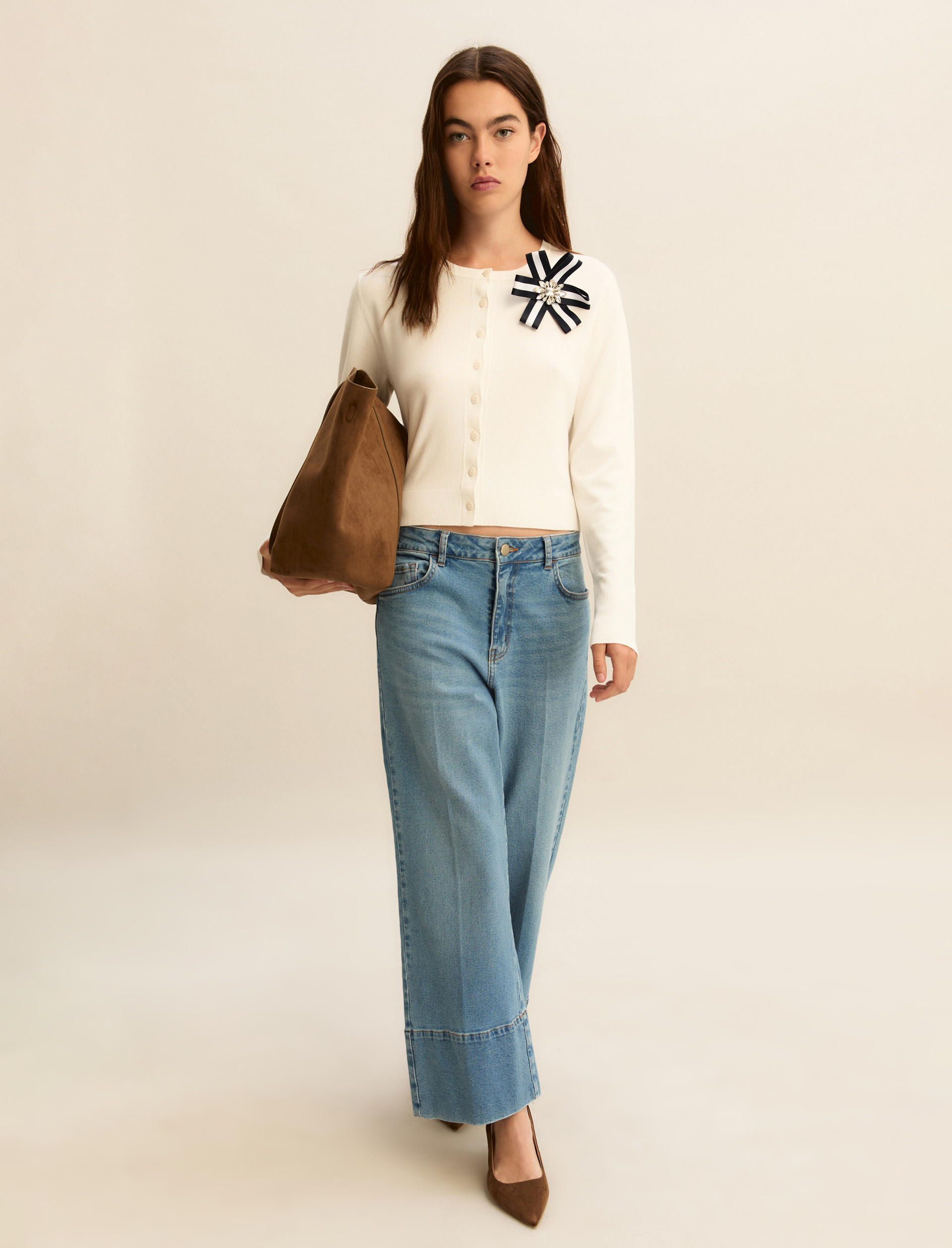 Denim cropped ampio - BLUE JEANS - Emme - 2