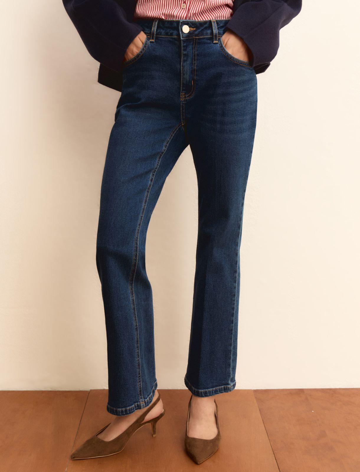 Denim slim flare - BLU - Emme - 5