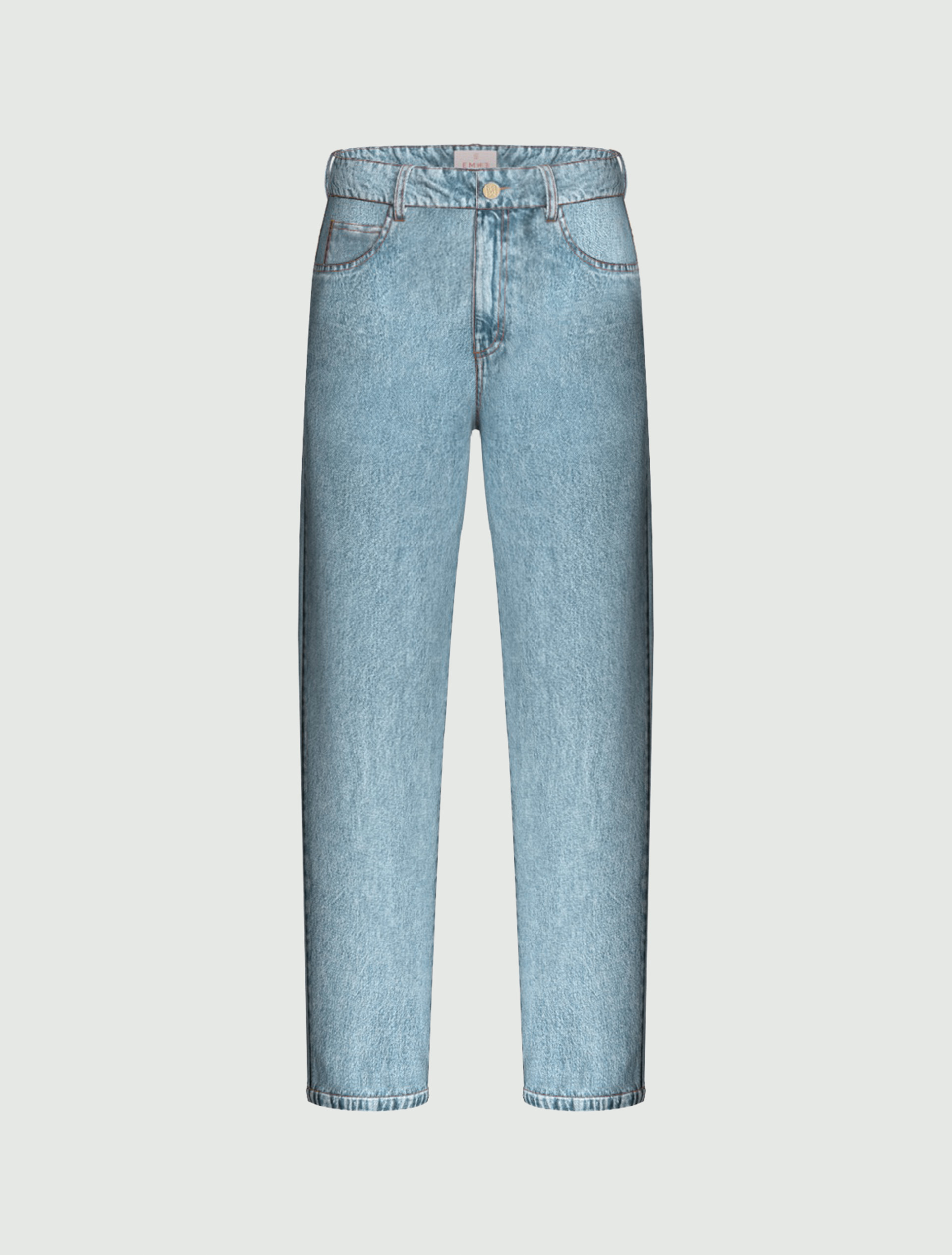 Mom-fit denim 5-pocket trousers - BLUE JEANS - Emme - 4