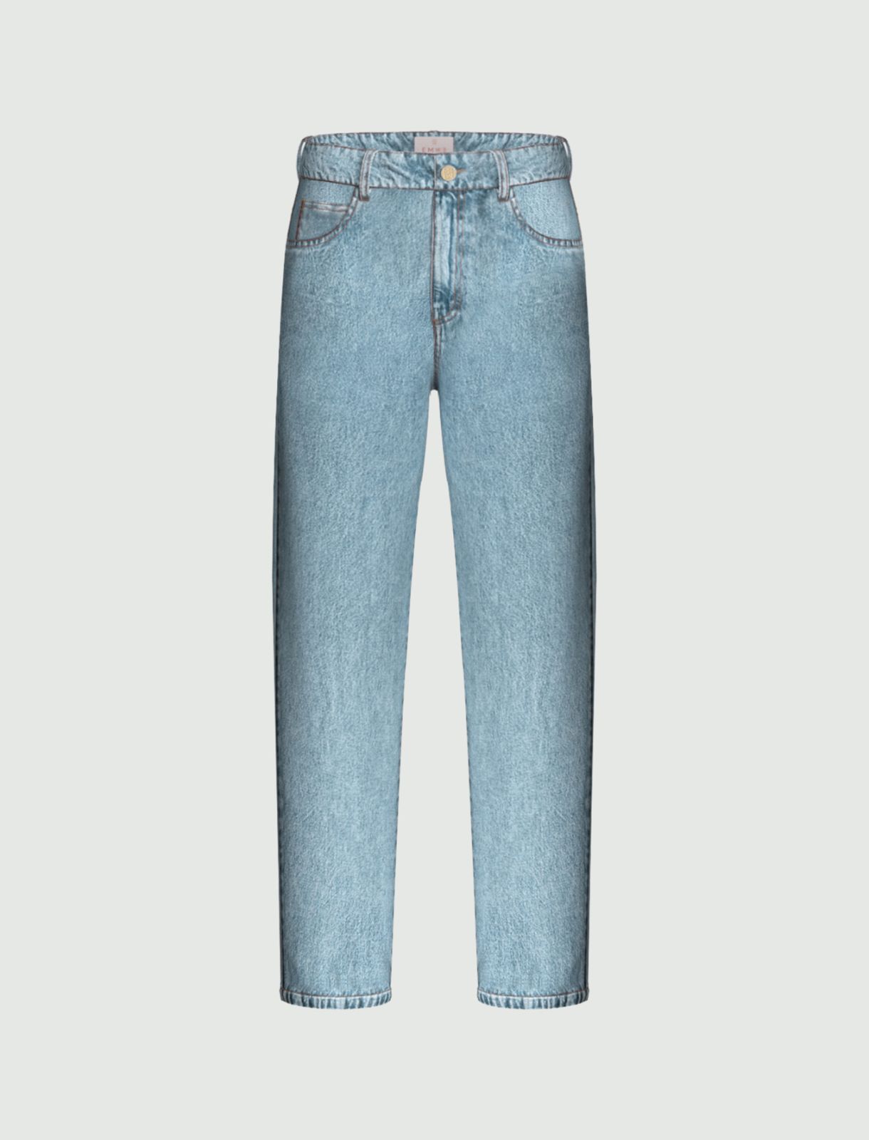 Mom-fit denim 5-pocket trousers - BLUE JEANS - Emme - 4