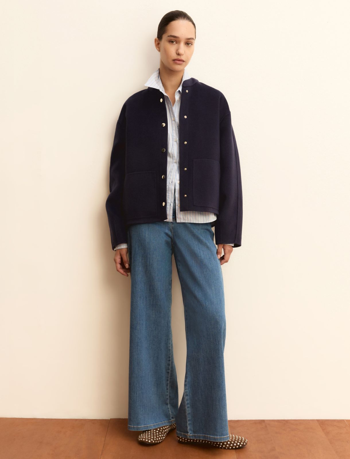 Stretch wide-leg jeans - BLUE JEANS - Emme - 2