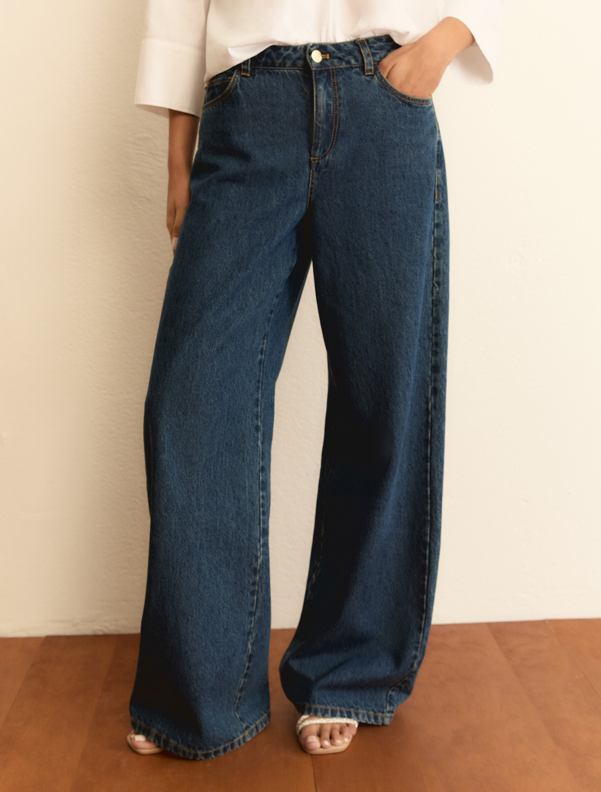 Denim wide leg - BLUE JEANS - Emme - 6