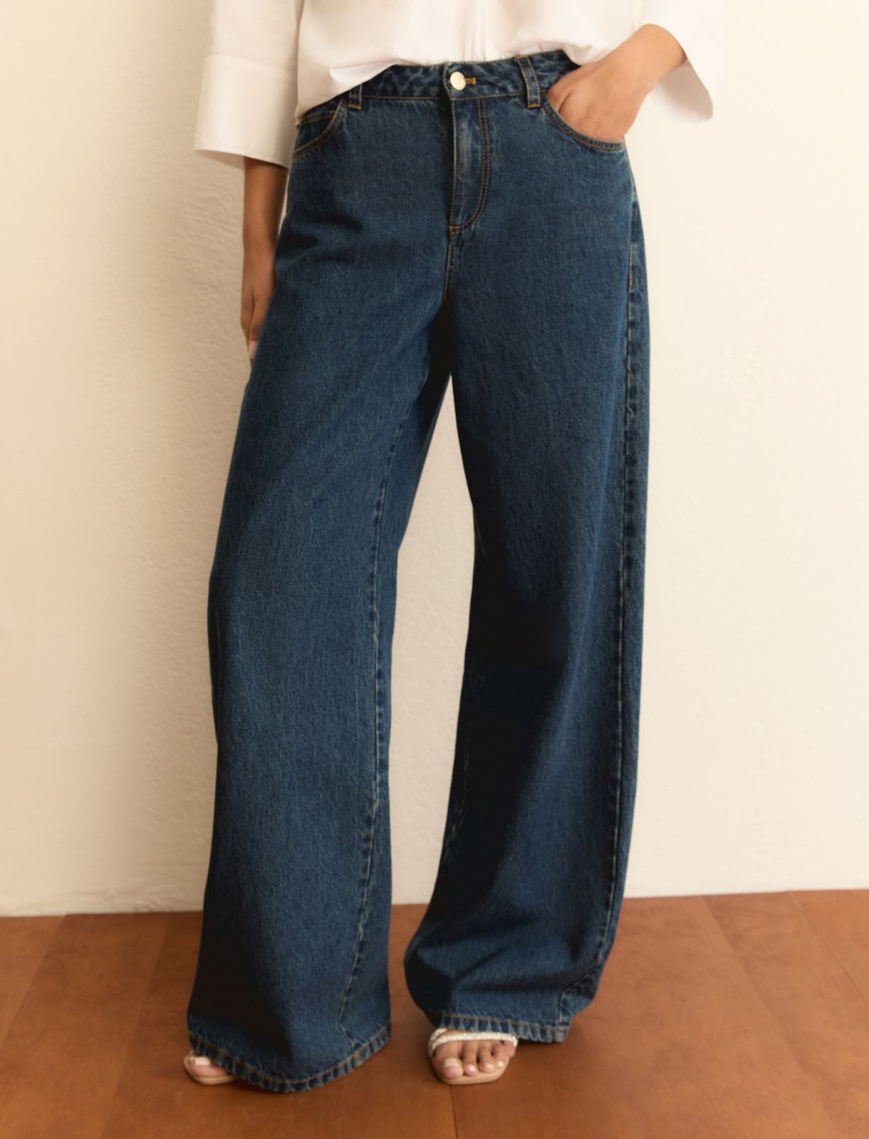 Denim wide leg - BLUE JEANS - Emme - 6