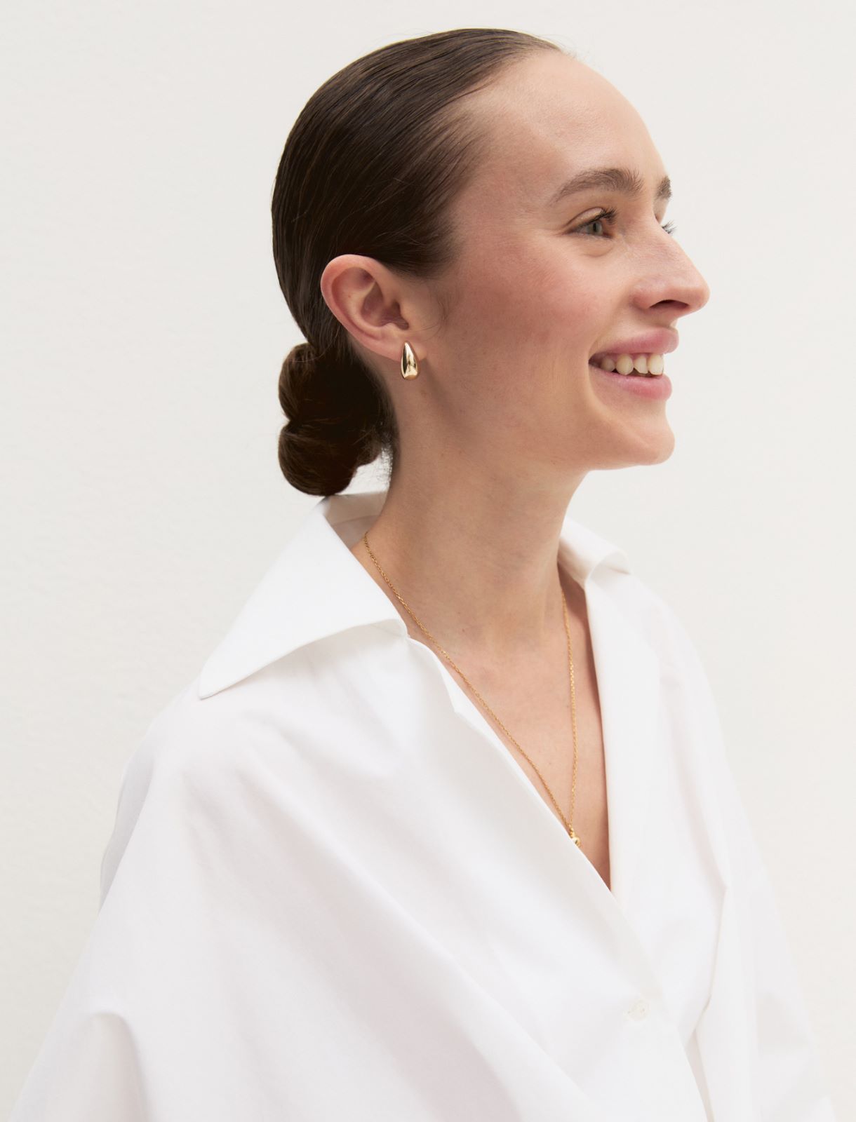 Oversized shirt with ribbon detail - WHITE - Emme - 5
