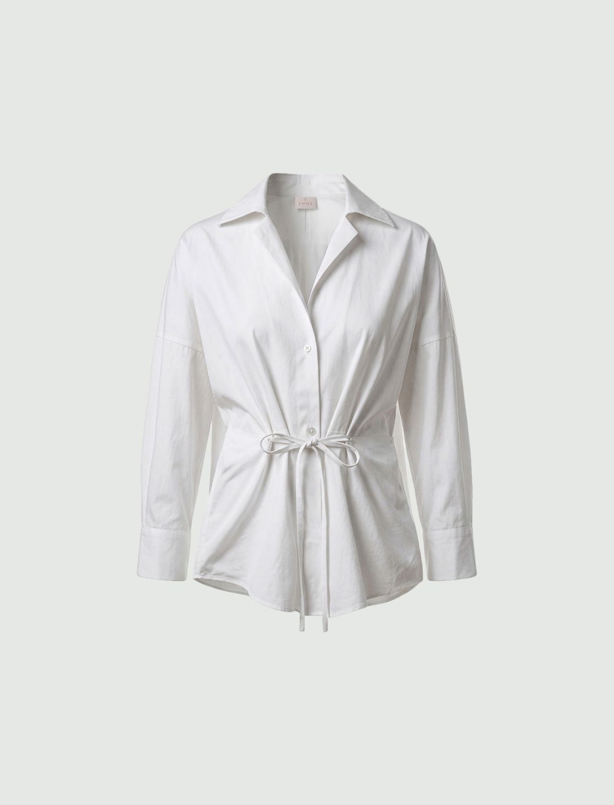 Oversized shirt with ribbon detail - WHITE - Emme - 4