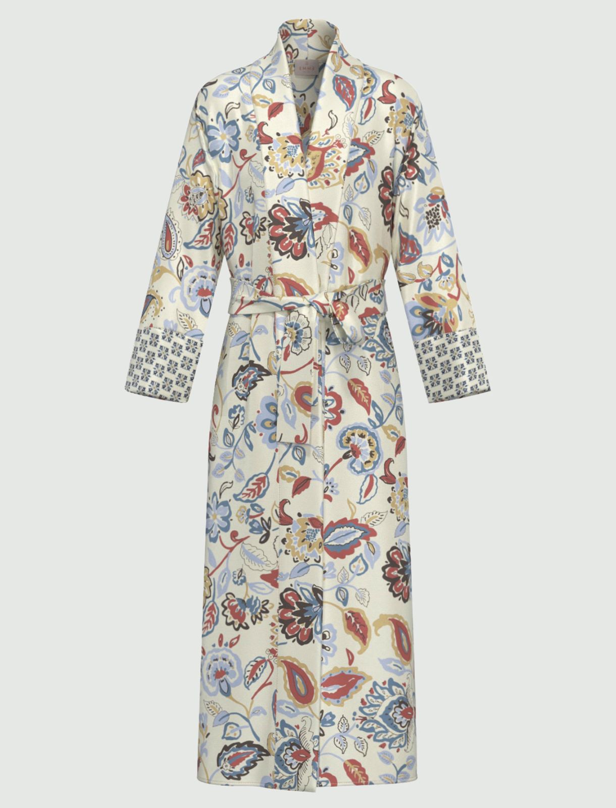 Printed twill kimono - WOOL WHITE - Emme - 4