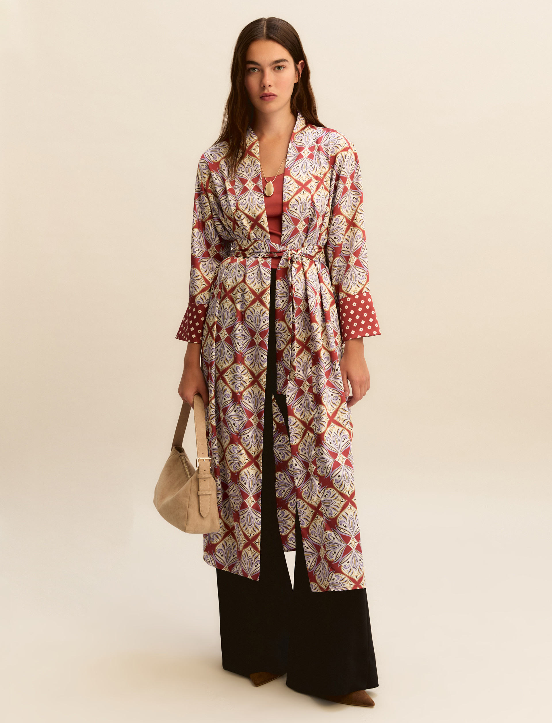 Printed twill kimono - CHERRY - Emme - 2