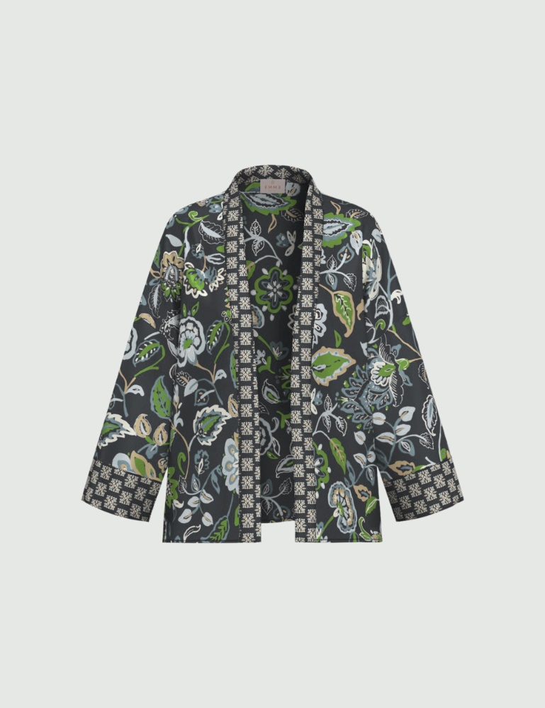 Short printed twill kimono - Emme - 4