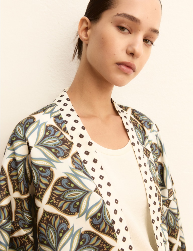 Short printed twill kimono - Emme - 5