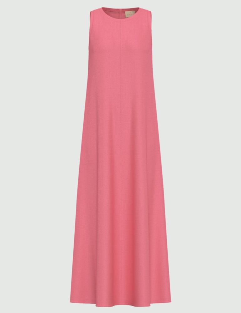 Sleeveless fluid fabric dress - Emme - 5