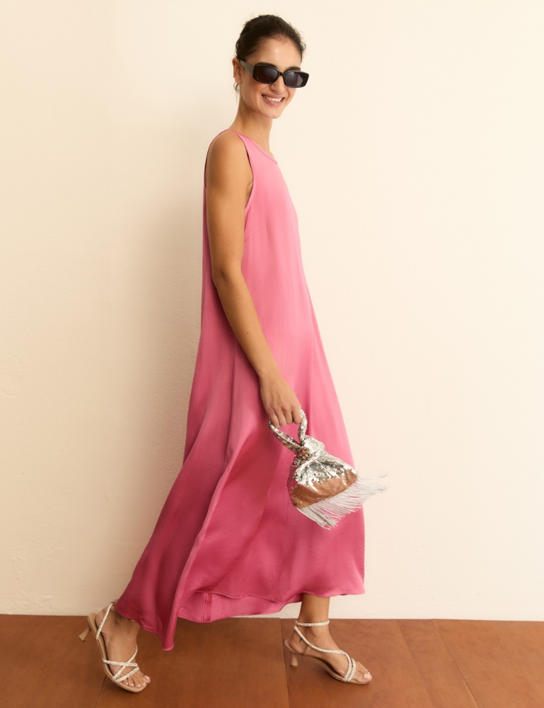 Sleeveless fluid fabric dress - Emme - 3