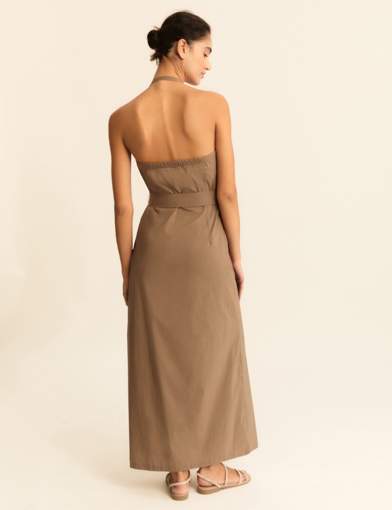 Sleeveless stretch poplin dress - Emme - 3