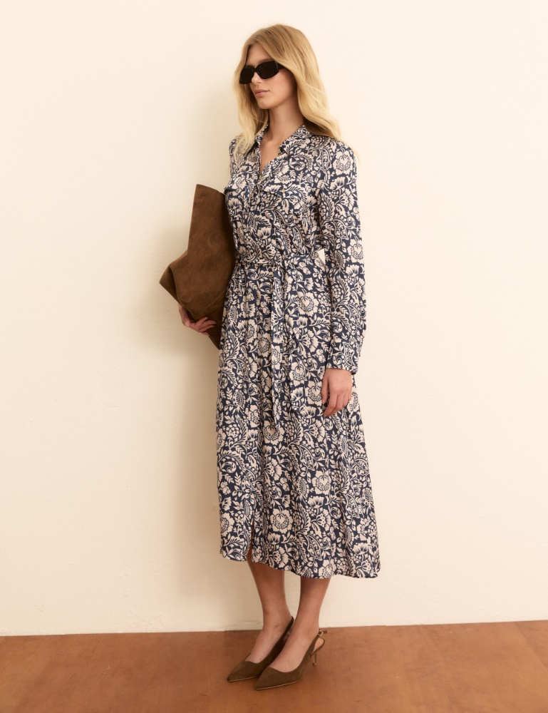 Belted printed shirt dress - Emme - 2