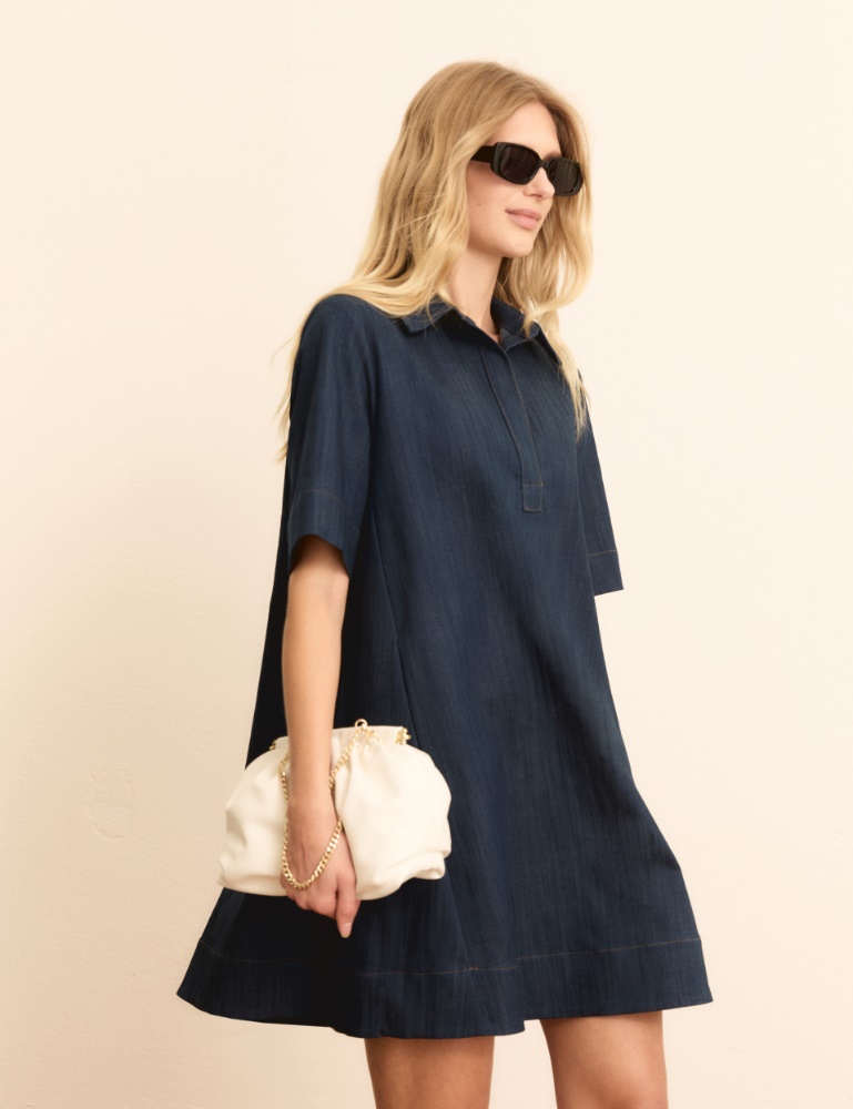 Flared denim dress - Emme