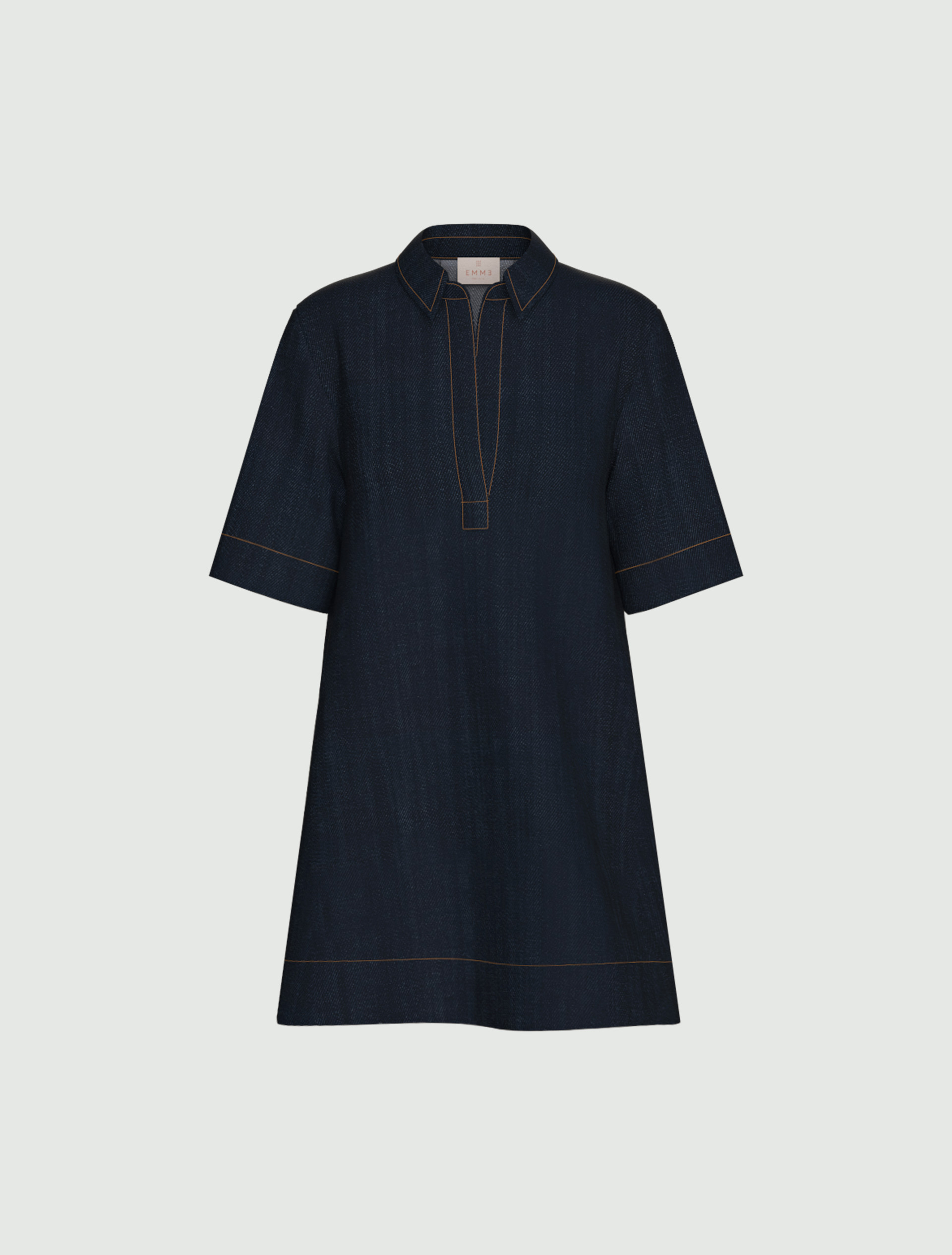 Flared denim dress - NAVY - Emme - 6