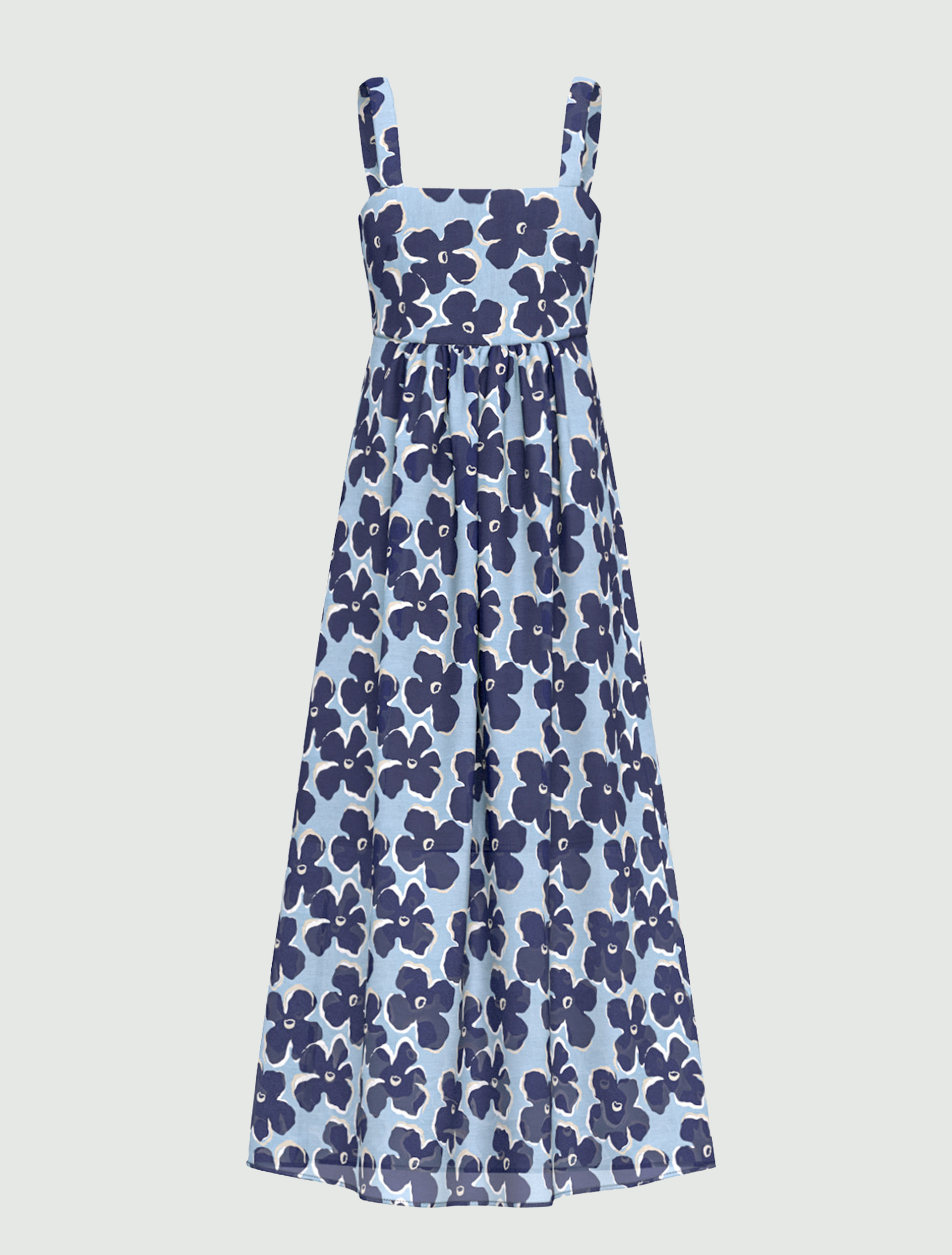 Muslin midi dress - DEEP BLUE - Emme - 4