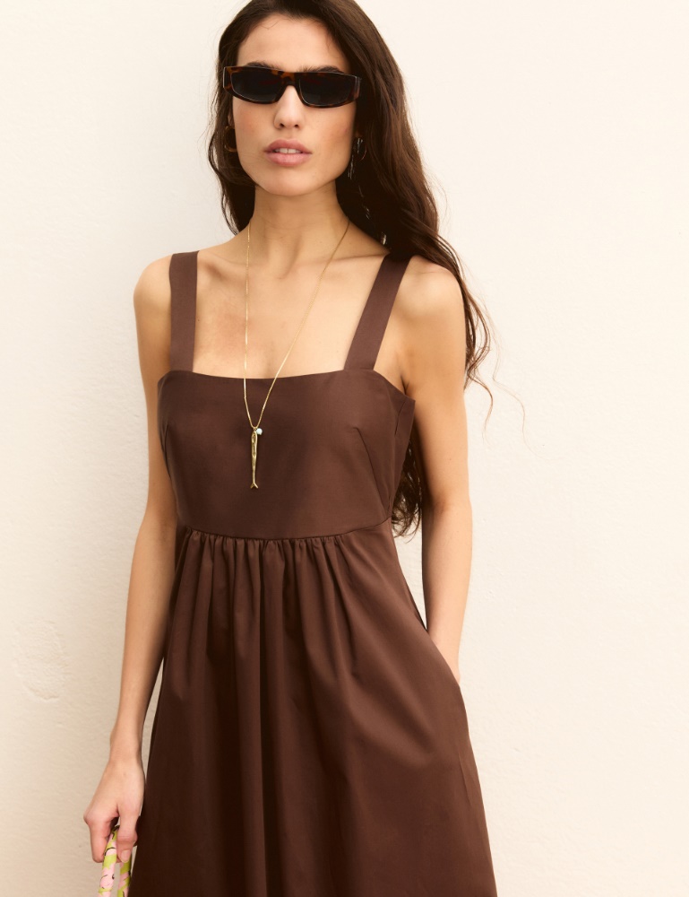 Stretch satin midi dress - Emme - 3