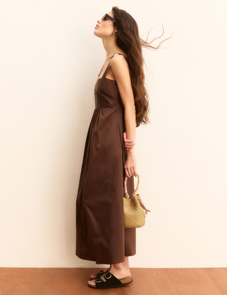 Stretch satin midi dress - Emme - 2