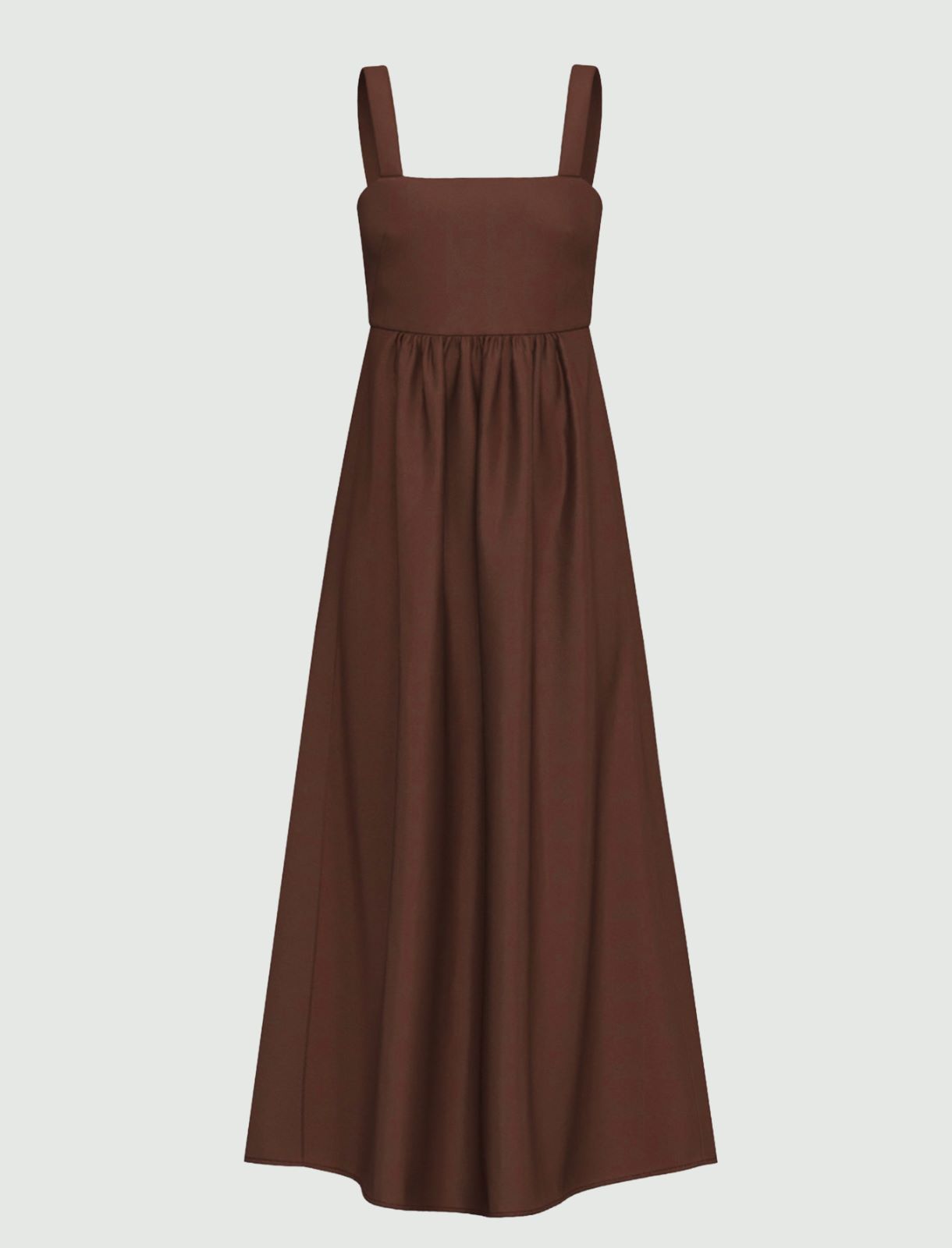 Stretch satin midi dress - COFFEE - Emme - 4