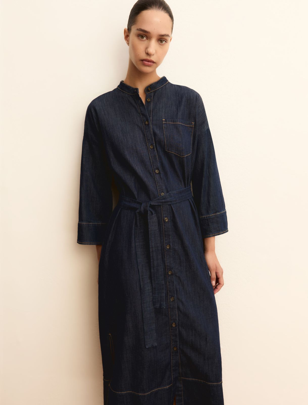 Stretch denim dress - BLUE JEANS - Emme - 4