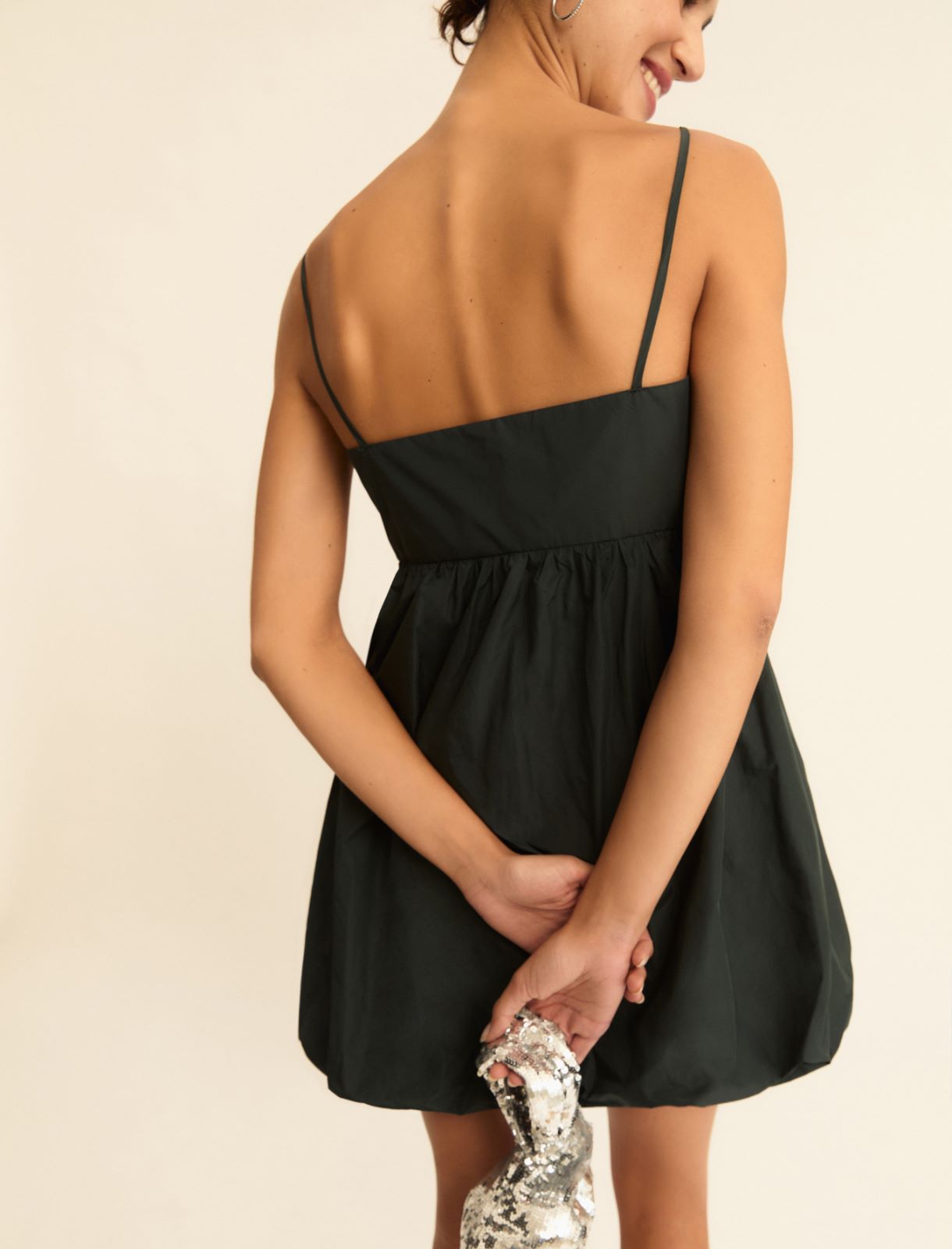 Bustier dress with a bubble skirt - DARK GREEN - Emme - 6