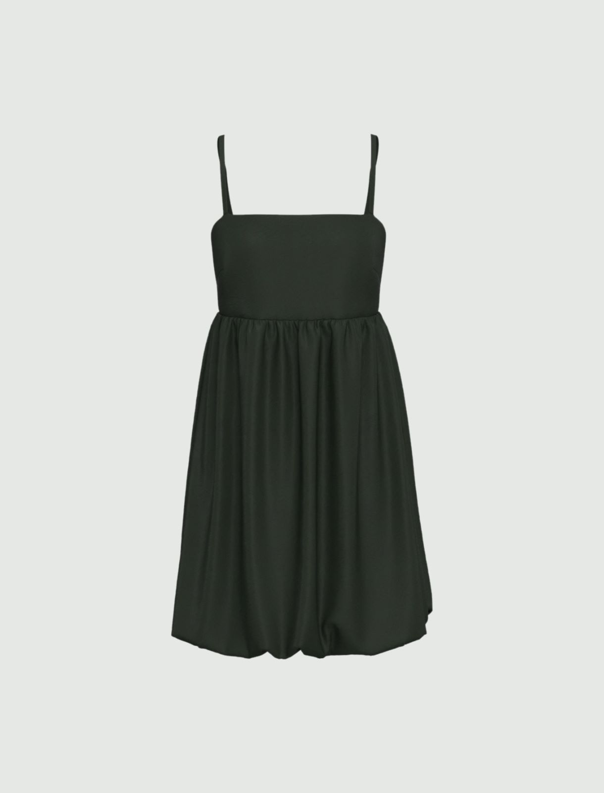 Bustier dress with a bubble skirt - DARK GREEN - Emme - 4