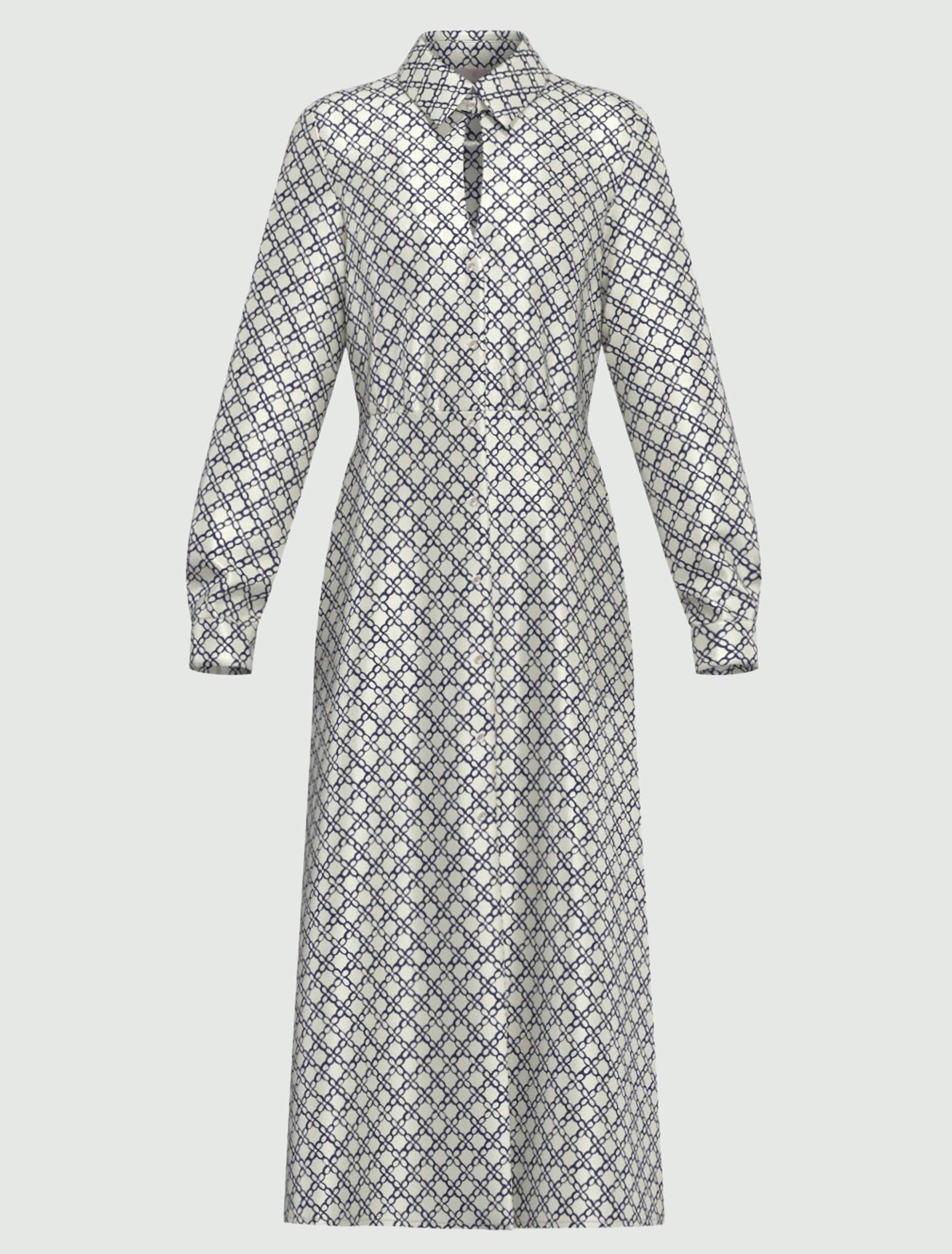 Printed twill shirt dress - WHITE - Emme - 6